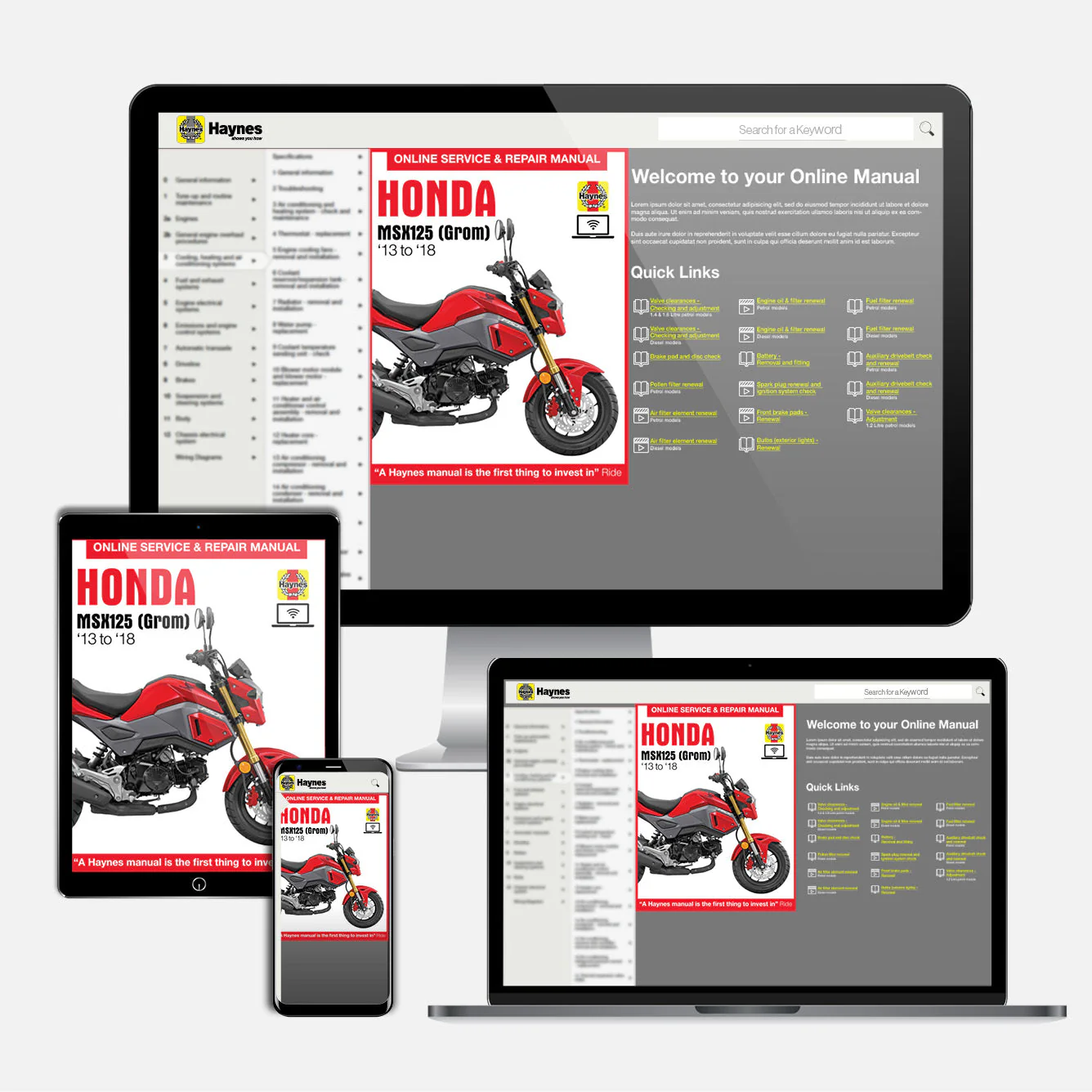 Honda MSX125 (Grom) (2013-2018) Haynes Repair Manual - Image 9