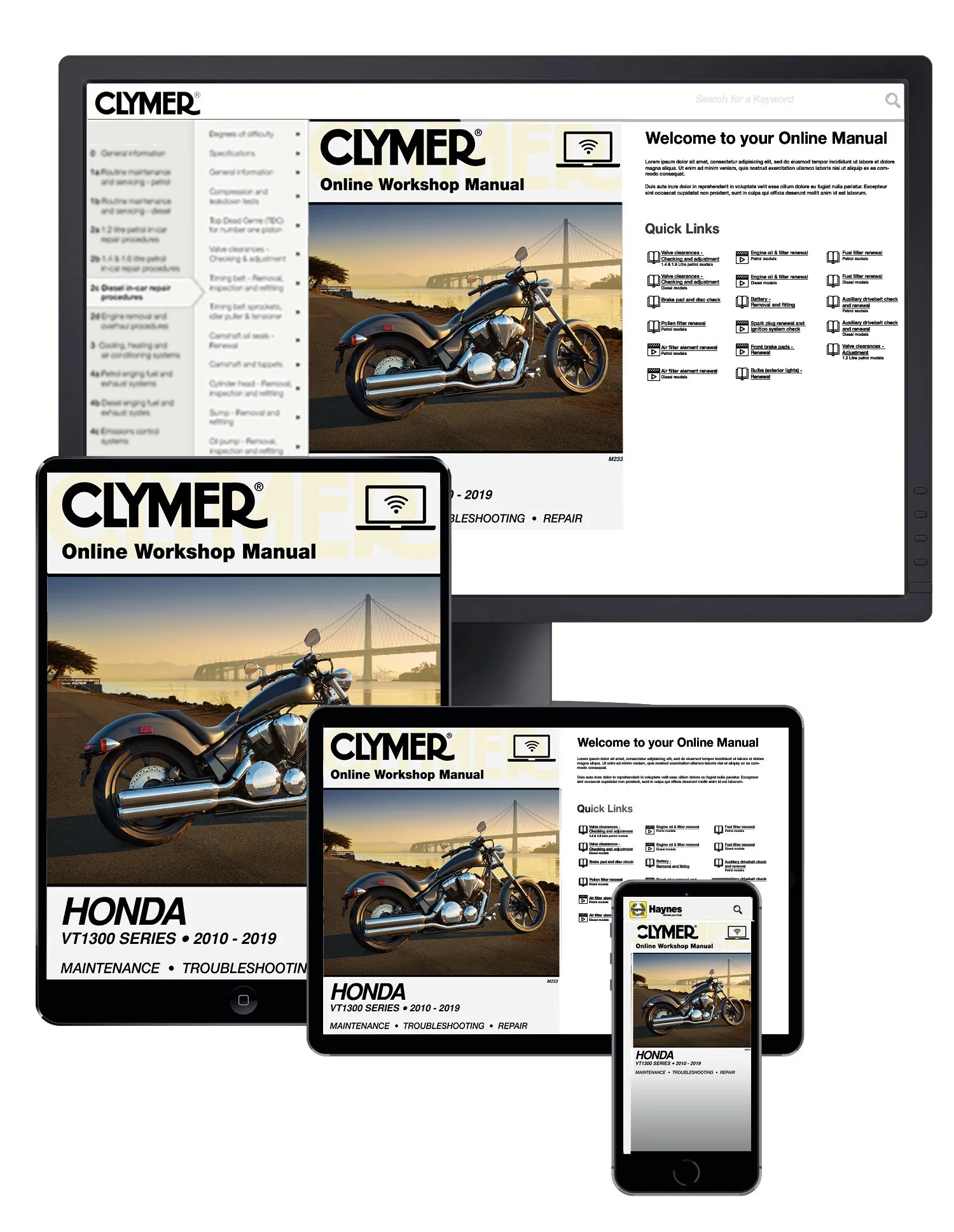 Honda VT1300 Series, 2010-2019 Clymer Repair Manual - Image 2