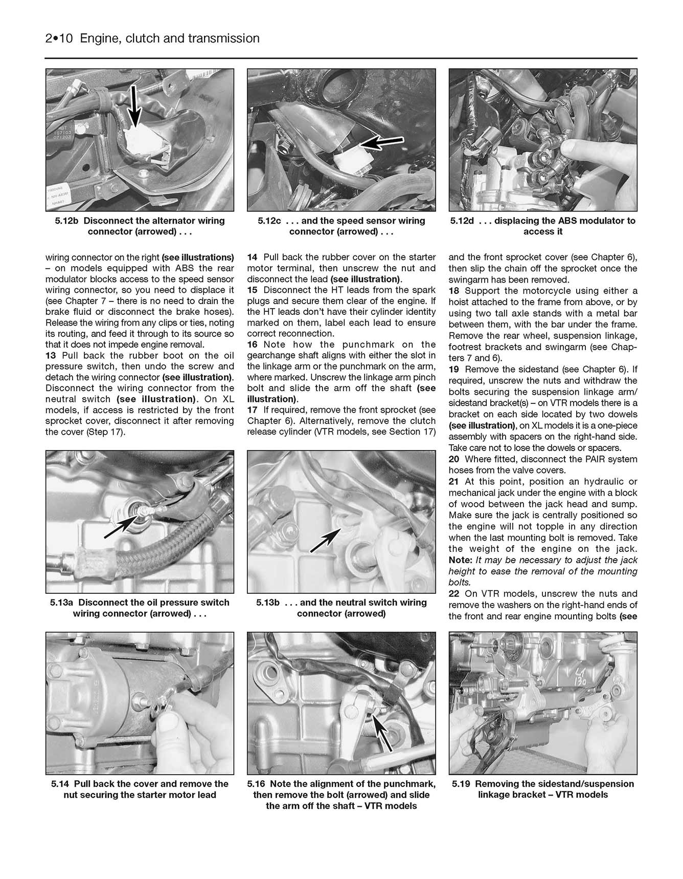 Honda VTR1000F (FireStorm, Super Hawk) (1997-2007) & XL1000V (Varadero) (1999-2008) Haynes Repair Manual - Image 5