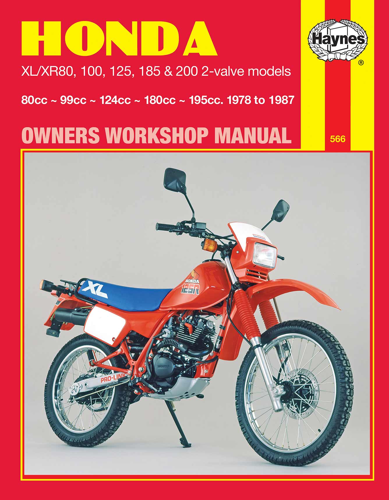Honda XL/XR 80, 100, 125, 185 & 200 2-valve Models (1978-1987) Haynes Repair Manual