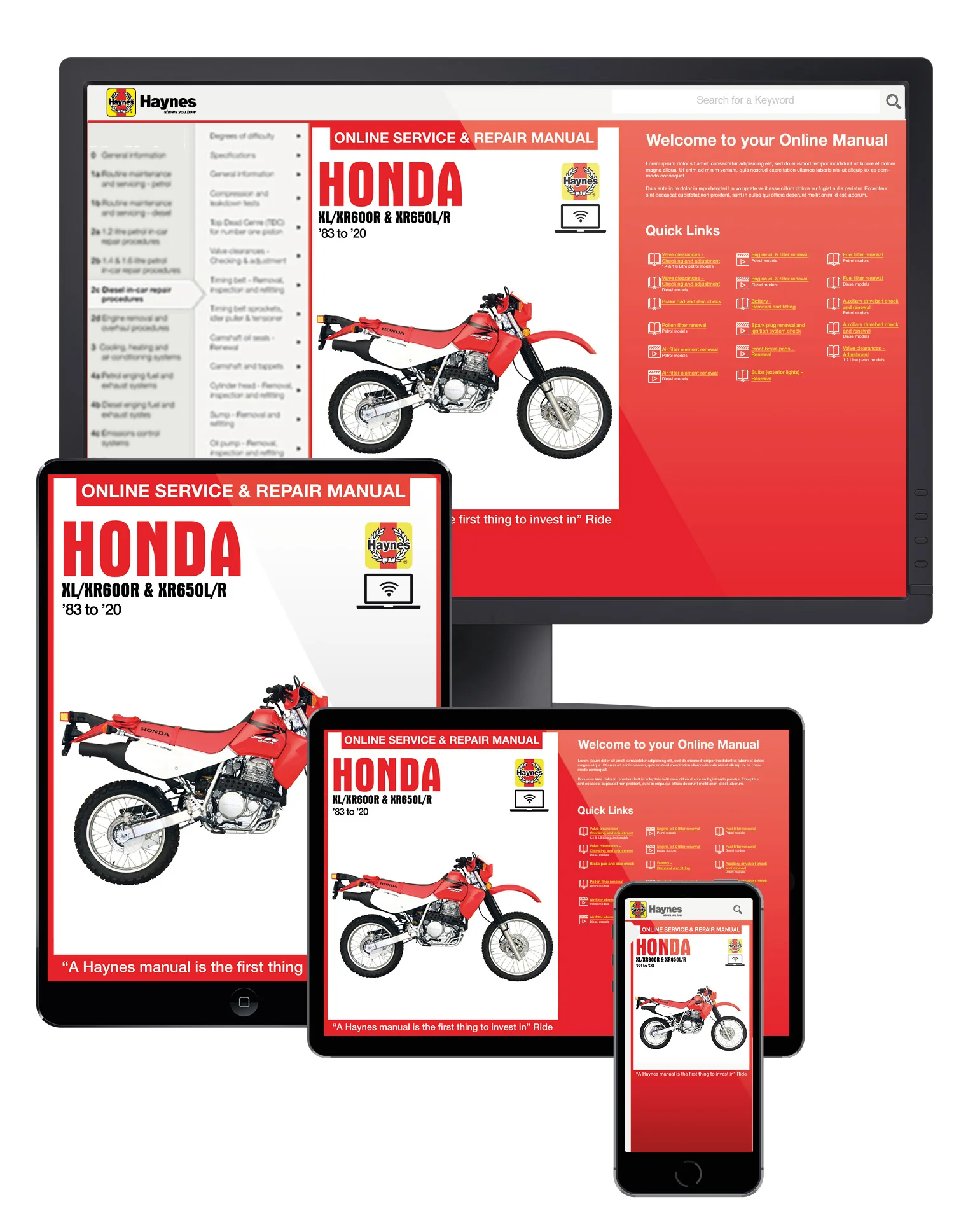 Honda XL/XR600R & XR650L/R (1983-2020) Haynes Repair Manual - Image 2