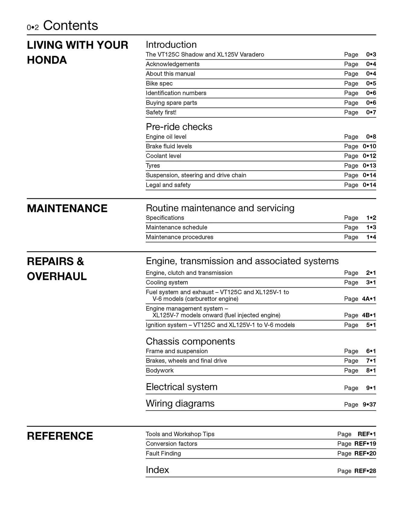 Honda XL125V & VT125C (1999-2014) Haynes Repair Manual - Image 3