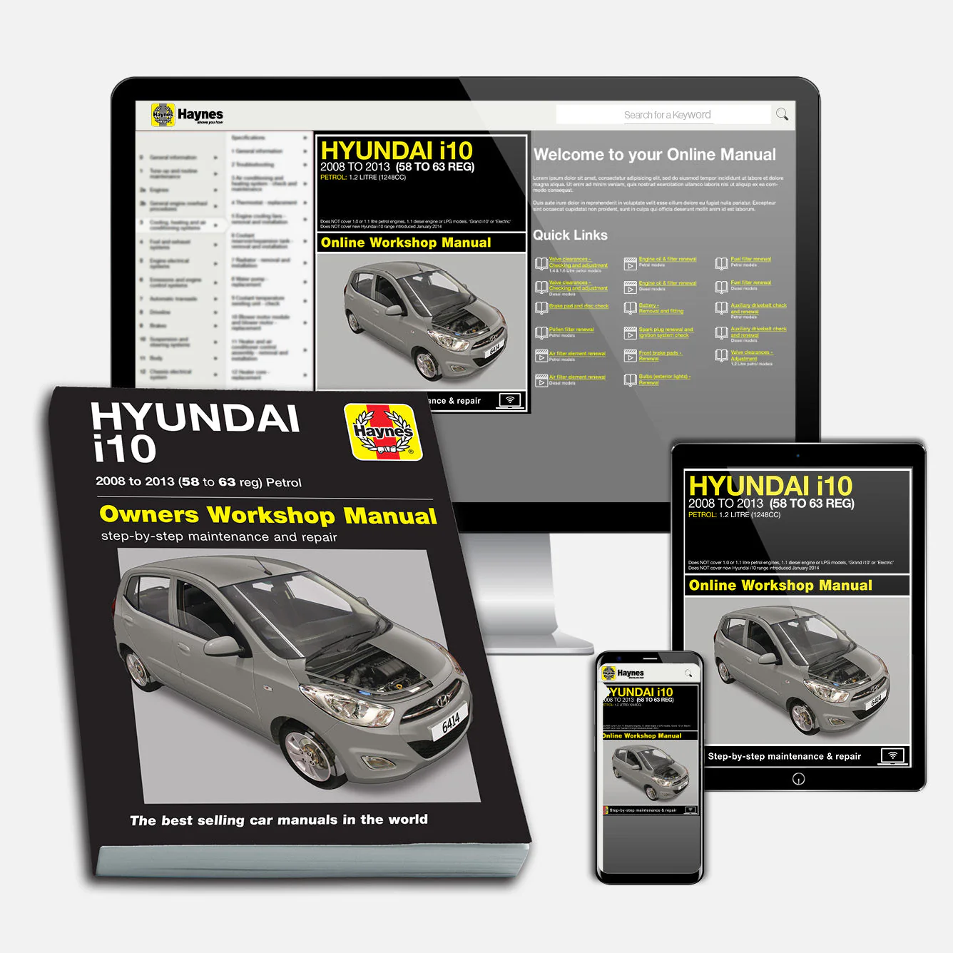 Hyundai i10 (2008-2013) 58 to 63 Petrol Haynes Repair Manual