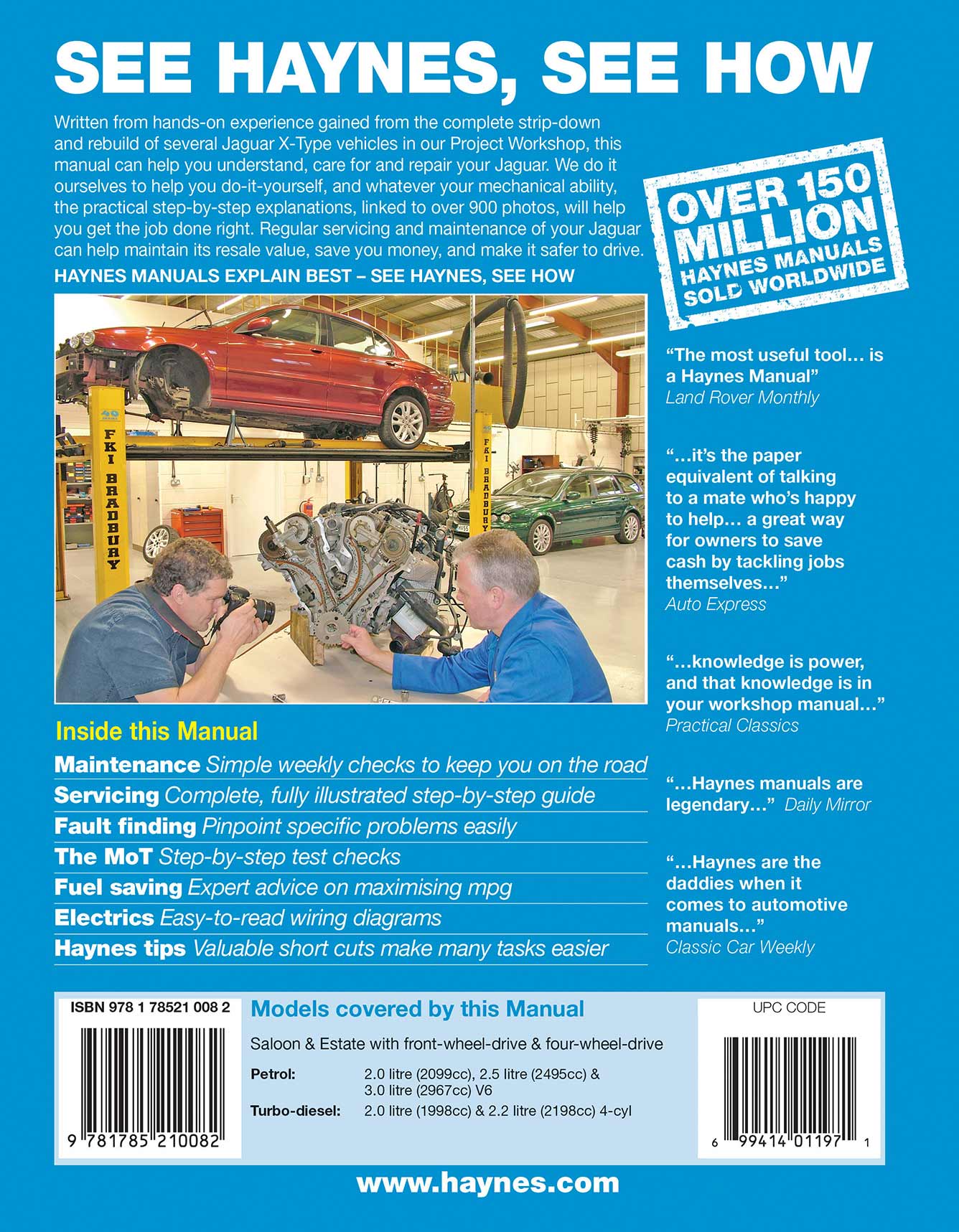 Jaguar X Type Petrol & Diesel (2001-2011) Haynes Repair Manual - Image 3