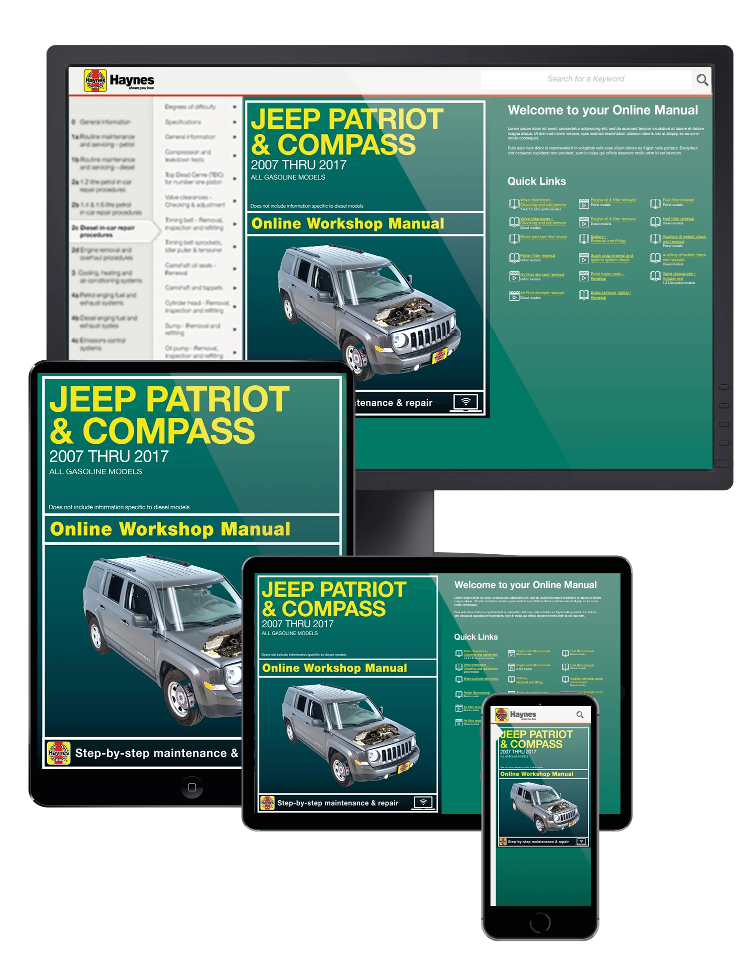 Jeep Patriot & Compass (2007-2017) Haynes Repair Manual - Image 4