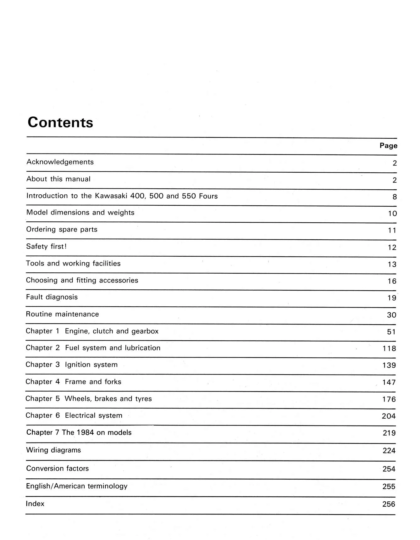 Kawasaki 400, 500 & 550 Fours (1979-1991) Haynes Repair Manual - Image 3
