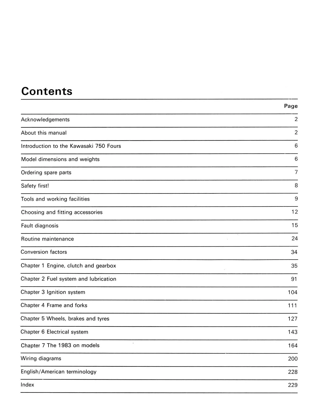 Kawasaki 750 Air-cooled Fours (1980-1991) Haynes Repair Manual - Image 3