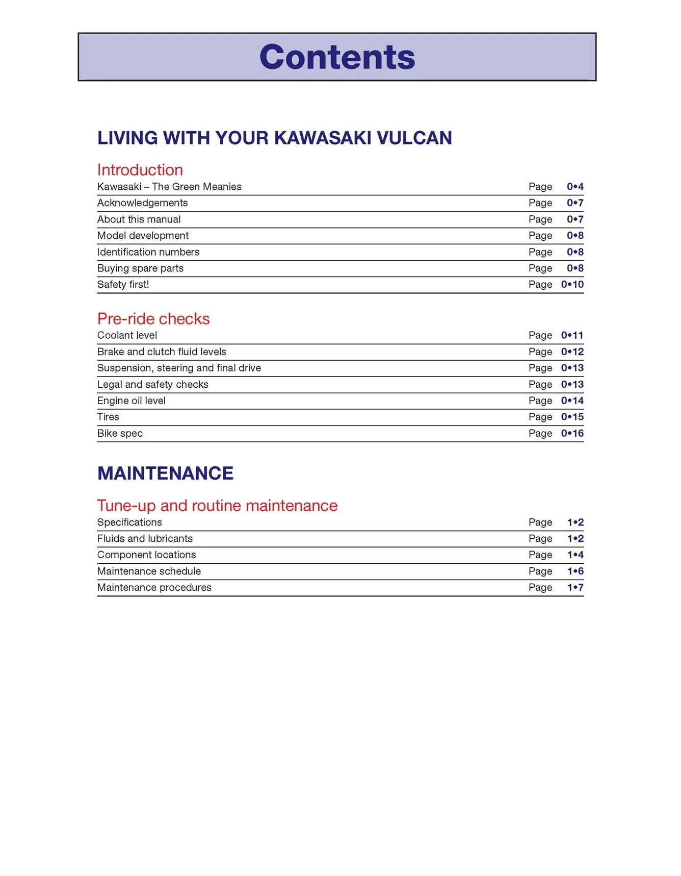 Kawasaki Vulcan 1500 & 1600 (1987-2008) Haynes Repair Manual - Image 4