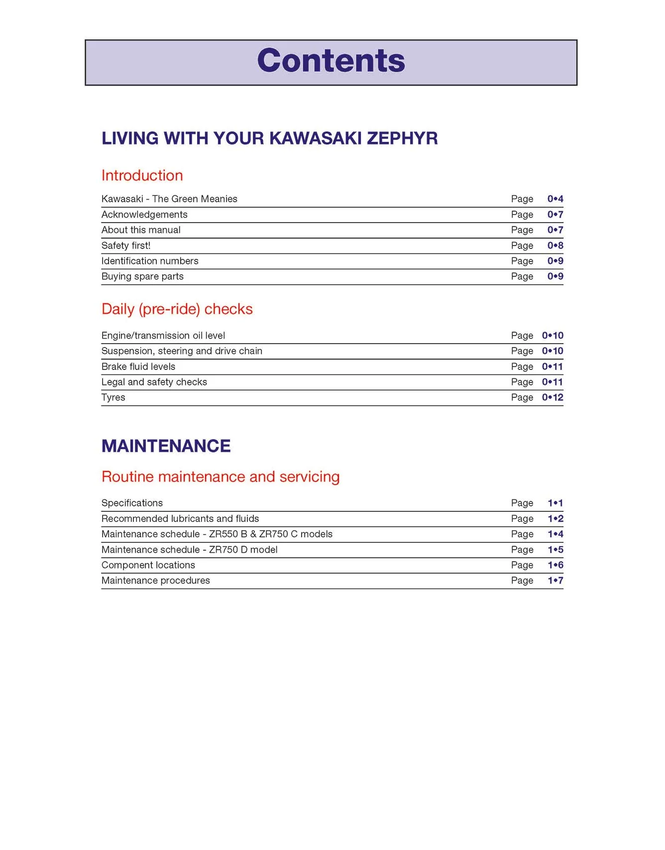 Kawasaki ZR550 & 750 Zephyr Fours (1990-1997) Haynes Repair Manual - Image 3