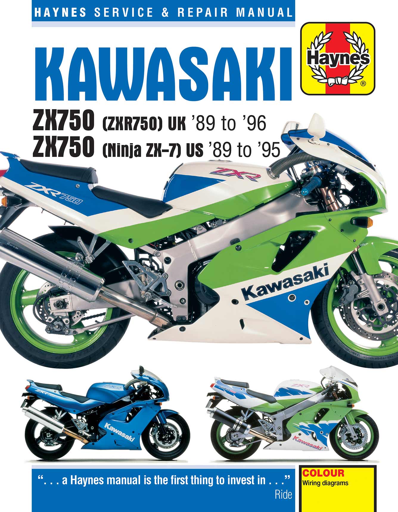 Kawasaki ZX750 (Ninja ZX-7 & ZXR750) Fours (1989-1996) Haynes Repair Manual