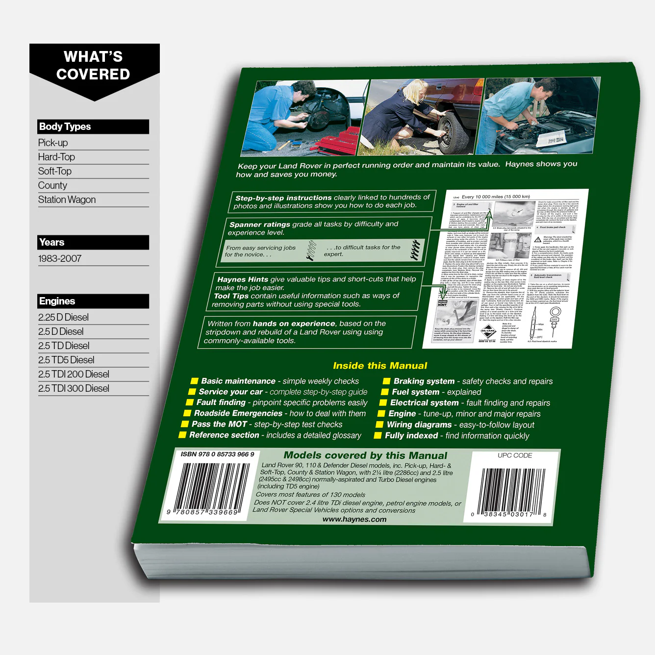 Land Rover 90, 110 & Defender Diesel (1983-2007) Haynes Repair Manual - Image 2