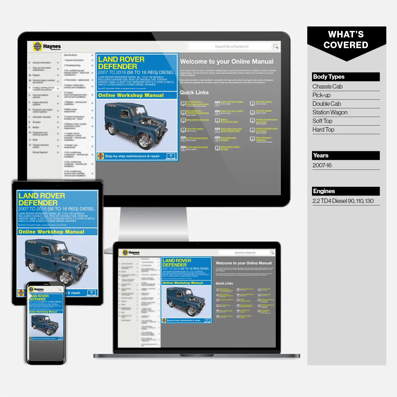 Land Rover Defender Diesel (Feb 2007-2016) 56 to 16 Haynes Repair Manual - Image 9