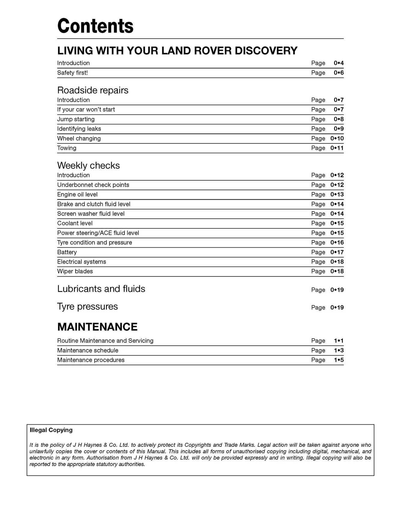 Land Rover Discovery Diesel (Nov 1998-Jul 2004) Haynes Repair Manual - Image 4