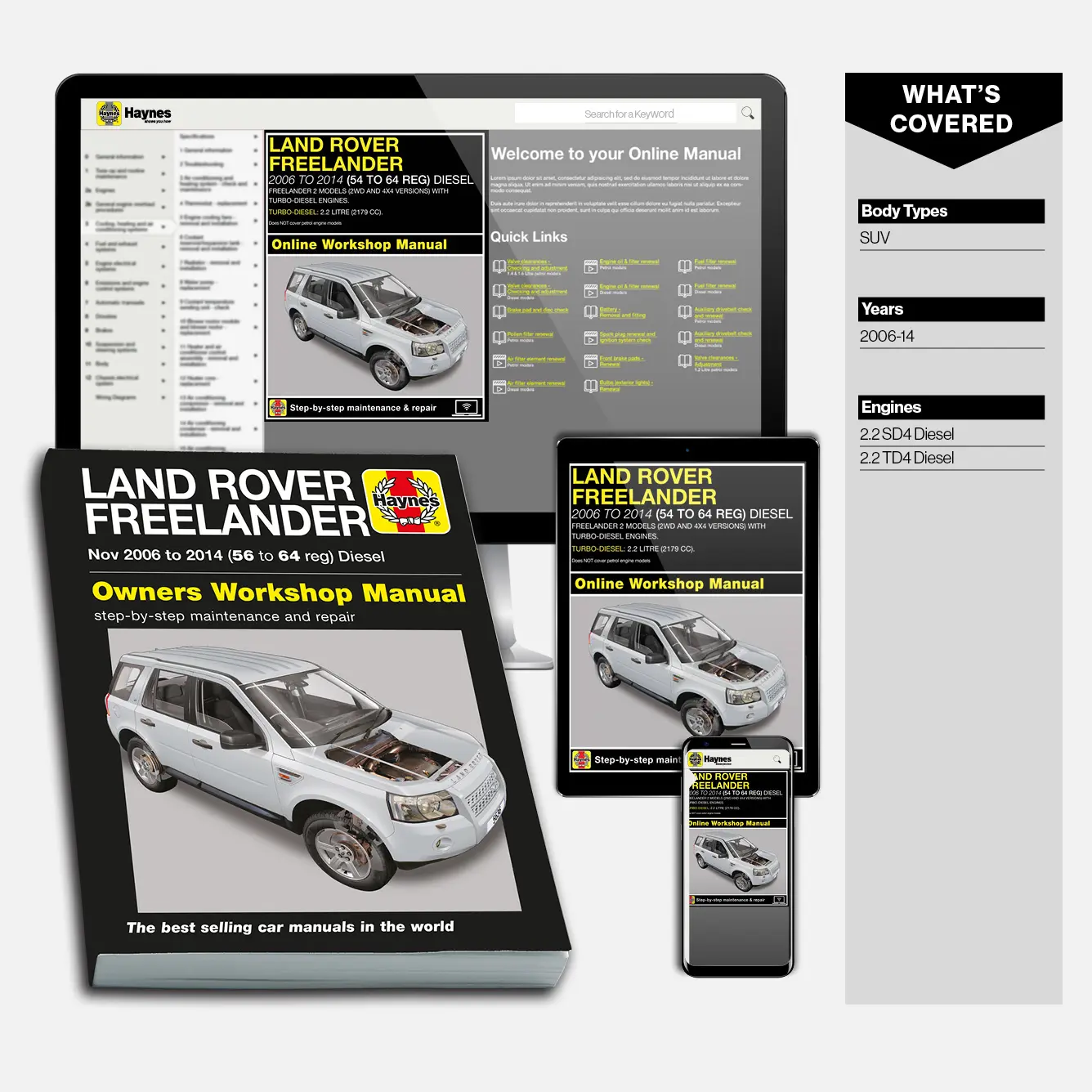 Land Rover Freelander (Nov 2006-2014) Haynes Repair Manual