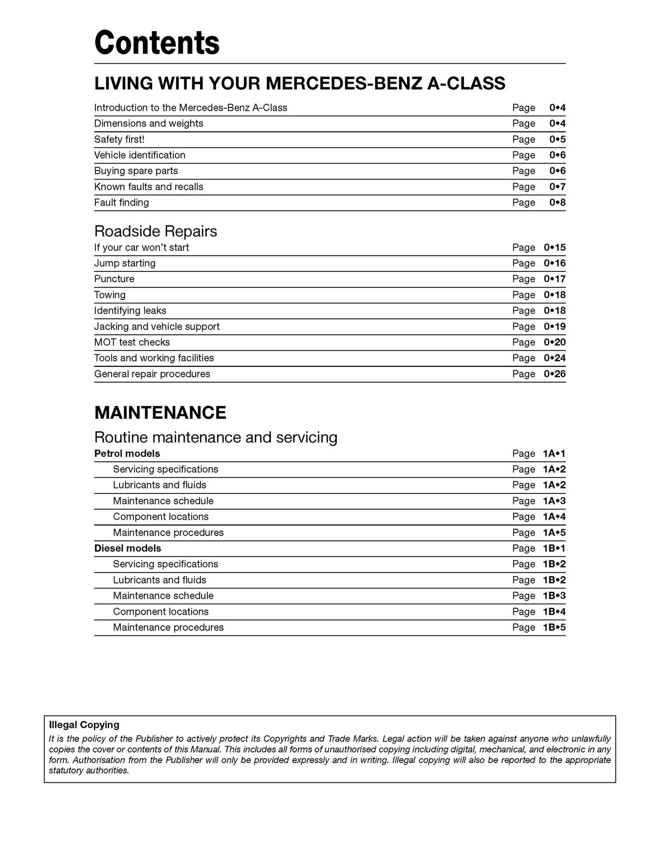 Mercedes-Benz A-Class Sept 2012-May 2018 (62 to 18 reg) Petrol & Diesel Haynes Repair Manual - Image 4