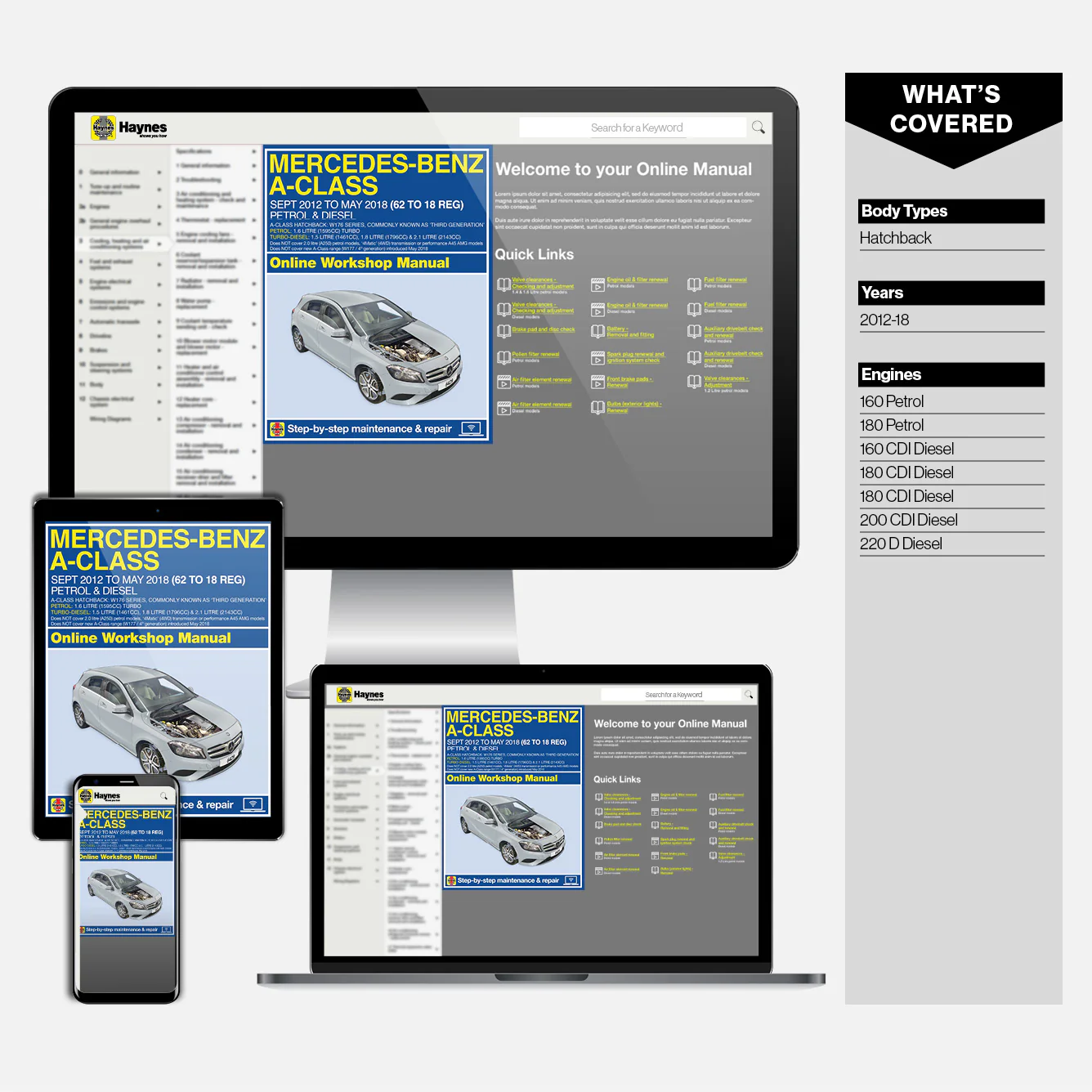 Mercedes-Benz A-Class Sept 2012-May 2018 (62 to 18 reg) Petrol & Diesel Haynes Repair Manual - Image 9