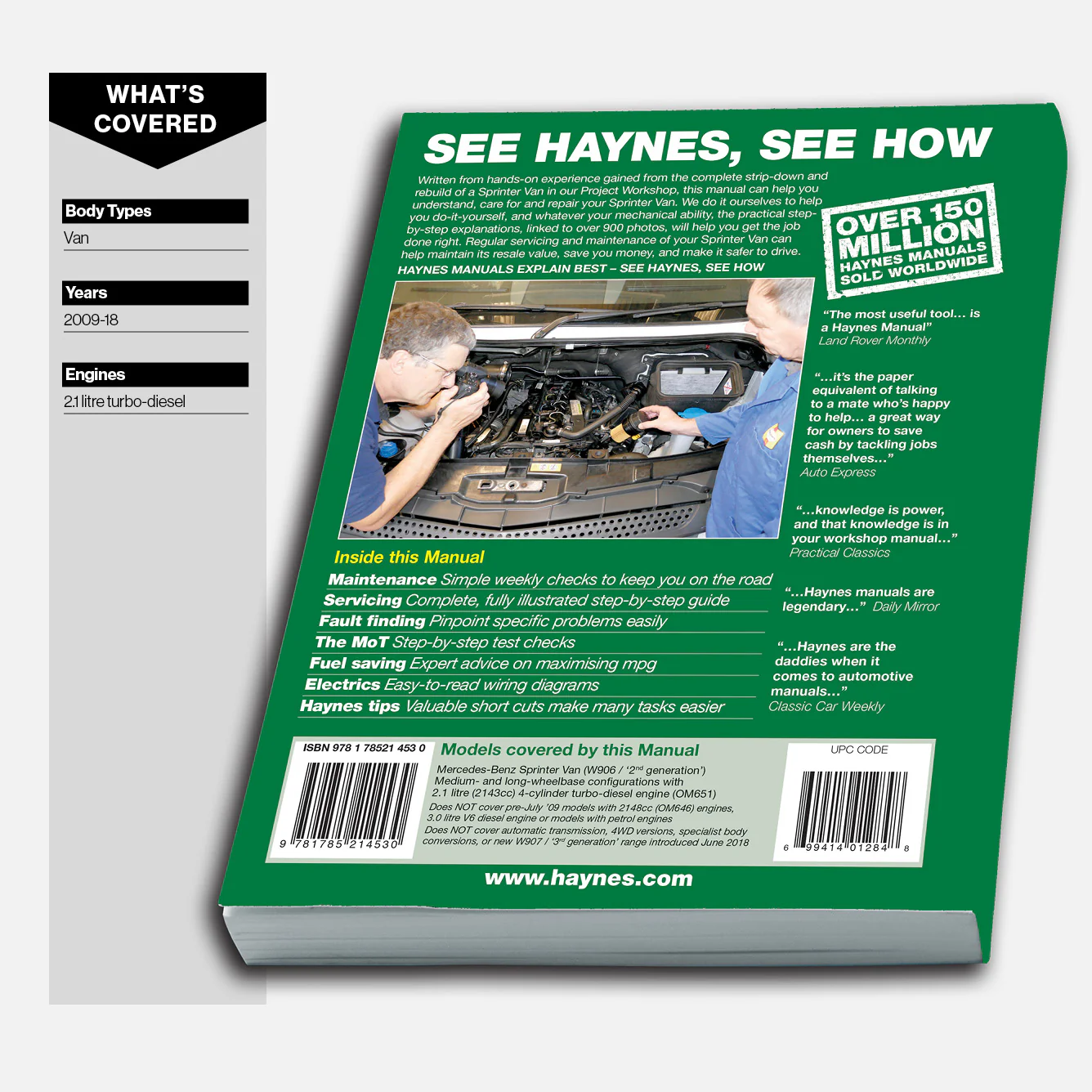 Mercedes-Benz Sprinter Diesel Vans July 2009-May 2018 (09 to 18 reg) Haynes Repair Manual - Image 3