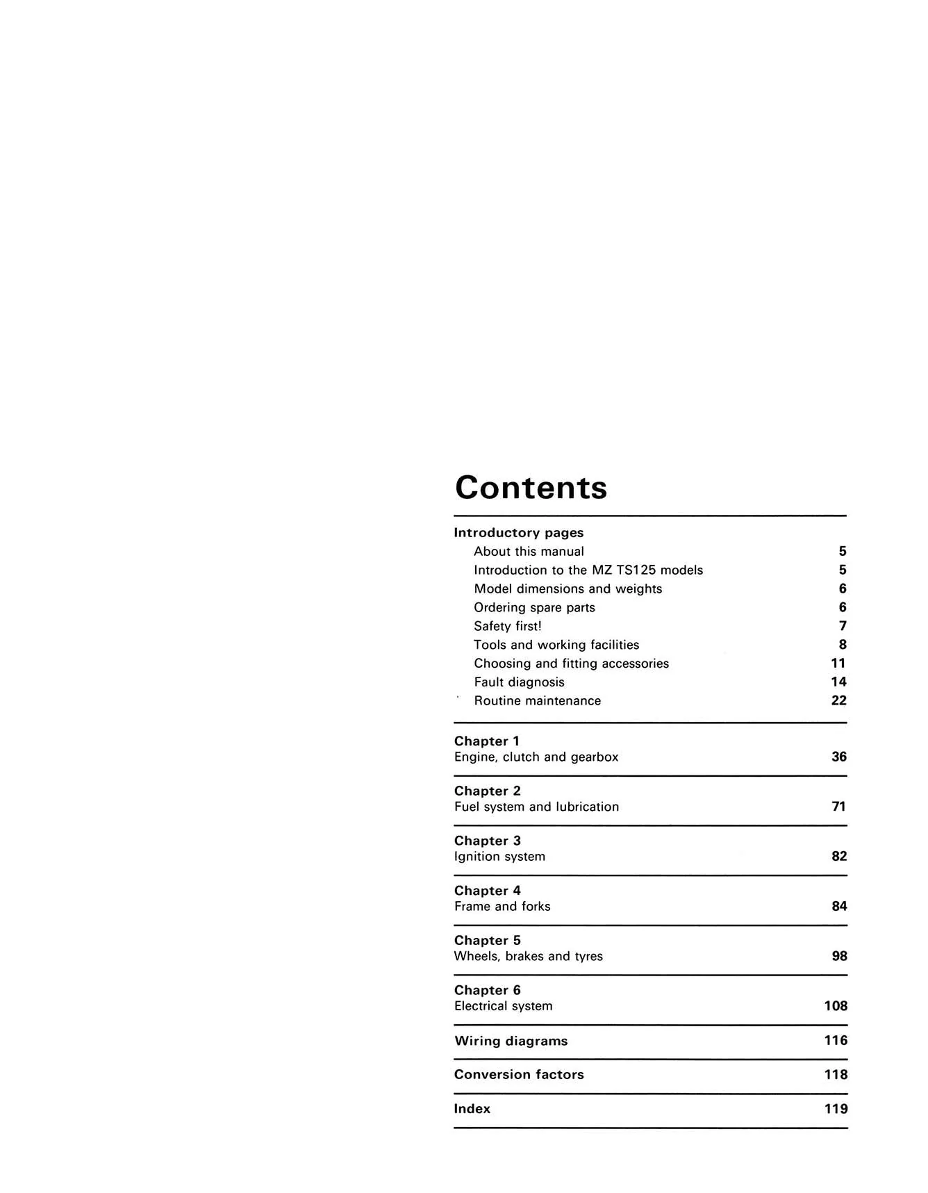 MZ TS125 Haynes Repair Manual (1976-1986) Haynes Repair Manual - Image 3