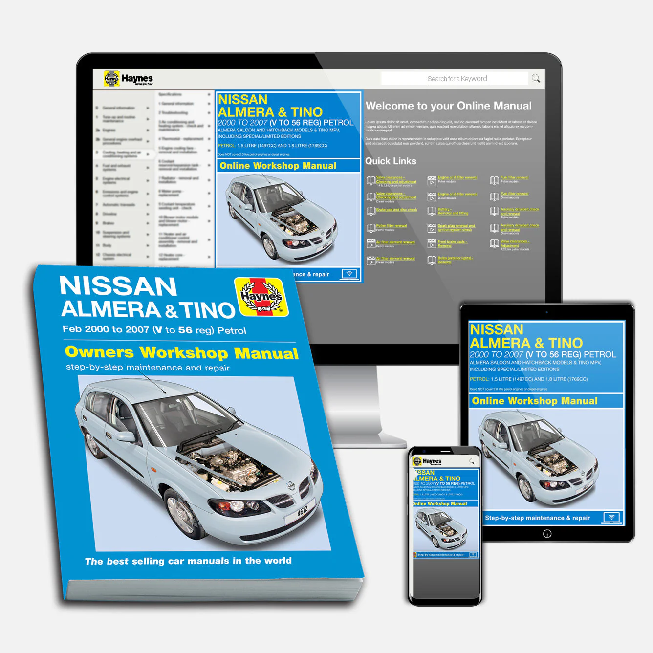 Nissan Almera & Tino Petrol (Feb 2000-2007) Haynes Repair Manual