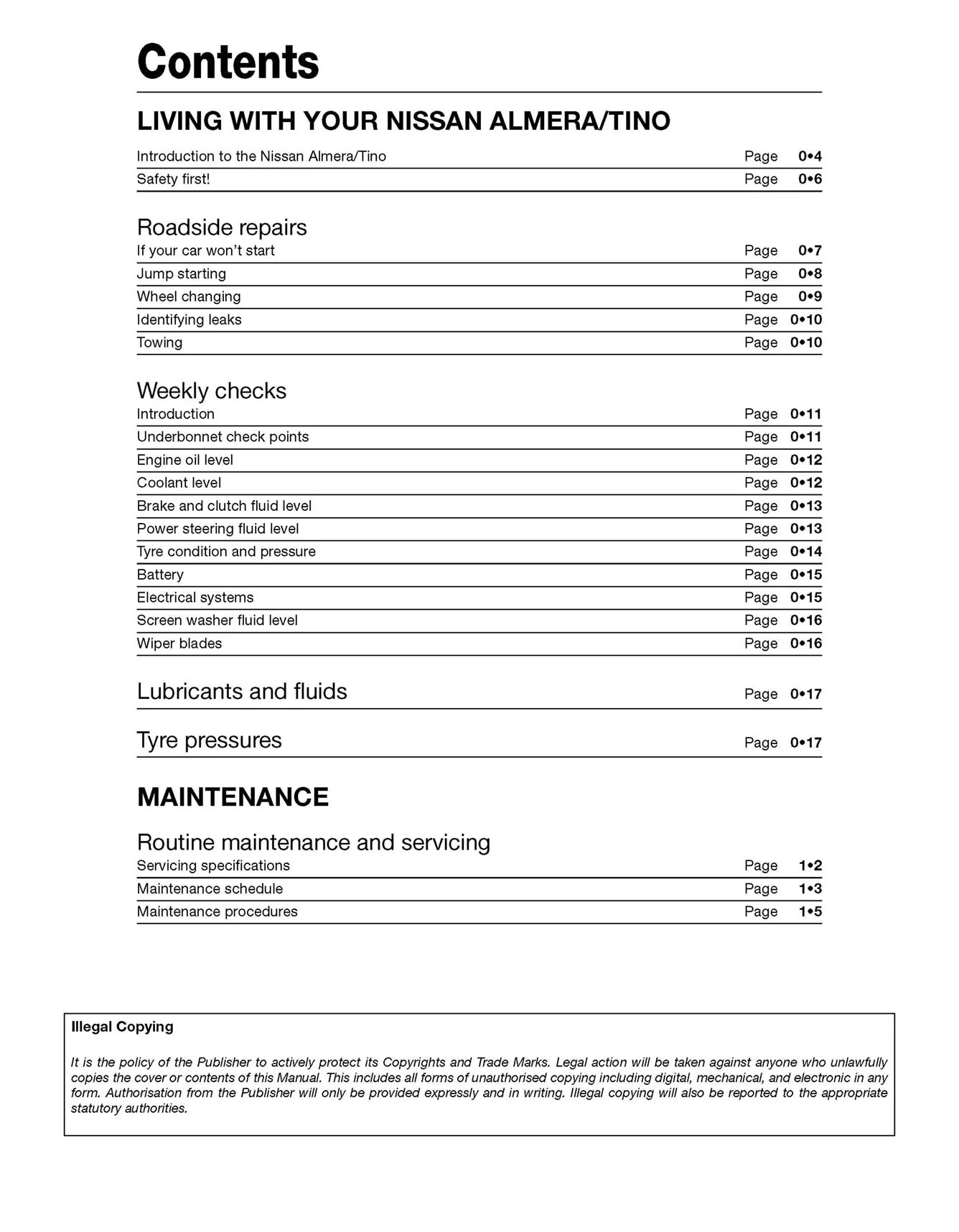 Nissan Almera & Tino Petrol (Feb 2000-2007) Haynes Repair Manual - Image 4