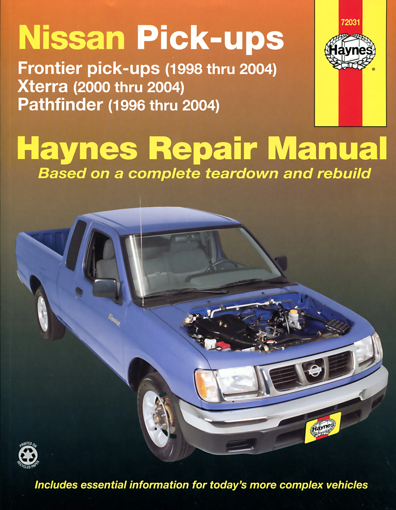 Nissan Frontier, Xterra & Pathfinder (9604) covering Frontier Pick-up (1998-2004), Xterra (2000-2004) & Pathfinder (1996-2004) Haynes Repair Manual (USA)
