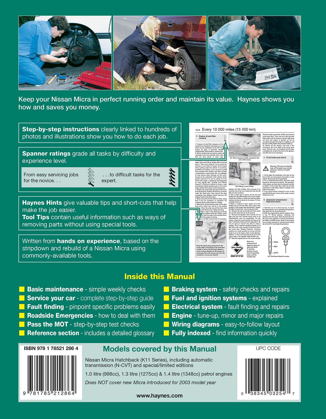 Nissan Micra (1993-2002) Haynes Repair Manual - Image 3