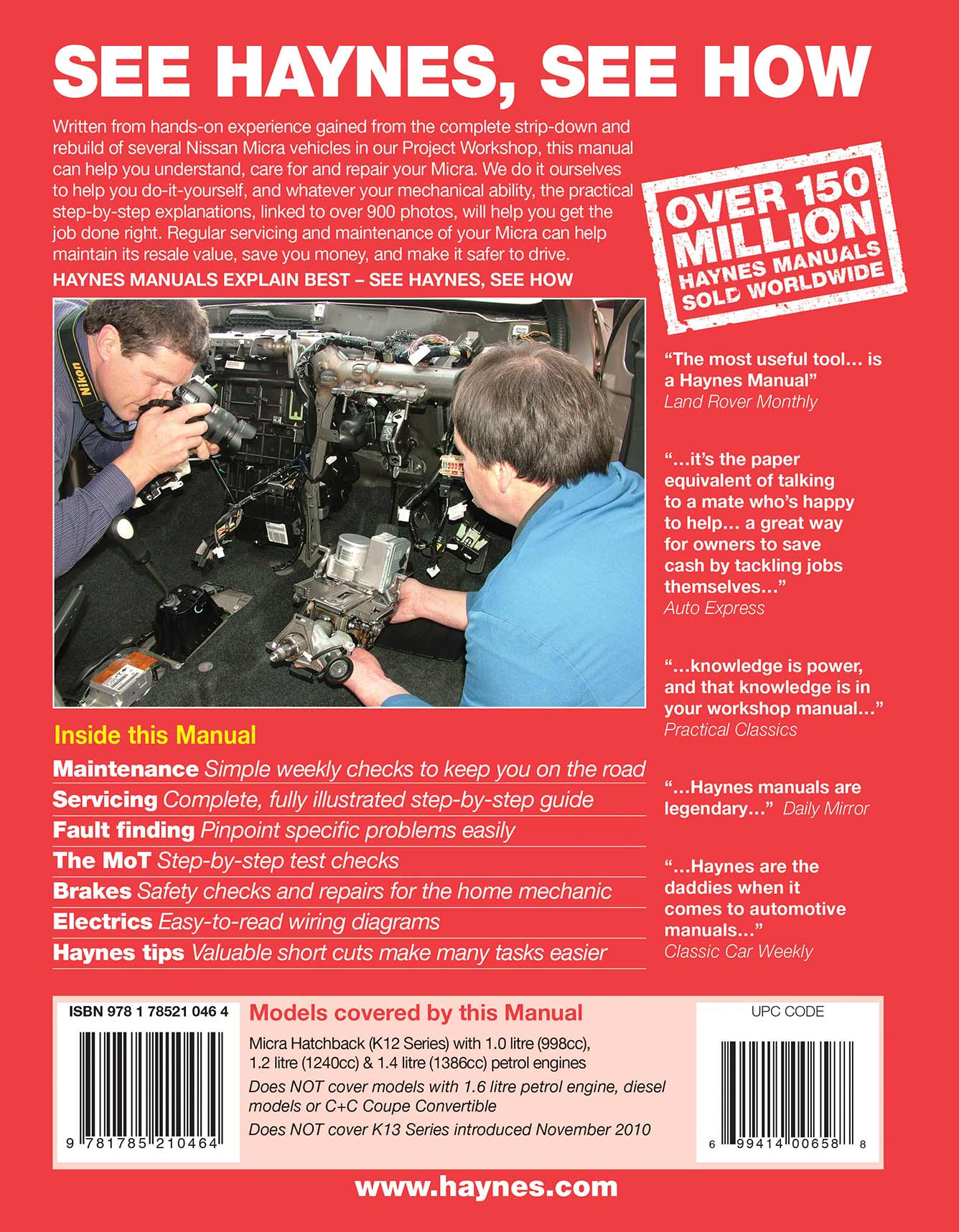 Nissan Micra (2003-Oct 2010) Haynes Repair Manual - Image 3