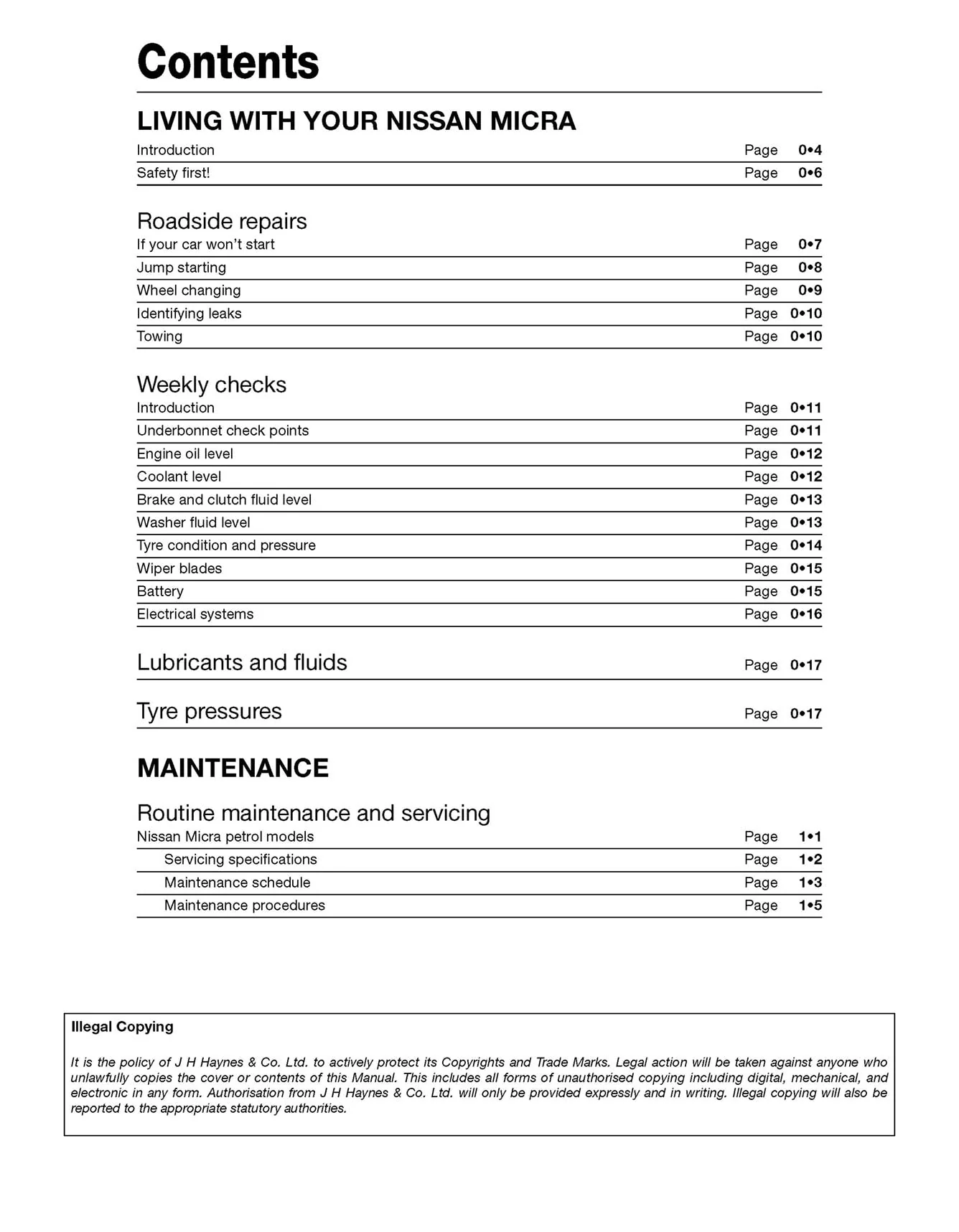 Nissan Micra (2003-Oct 2010) Haynes Repair Manual - Image 4