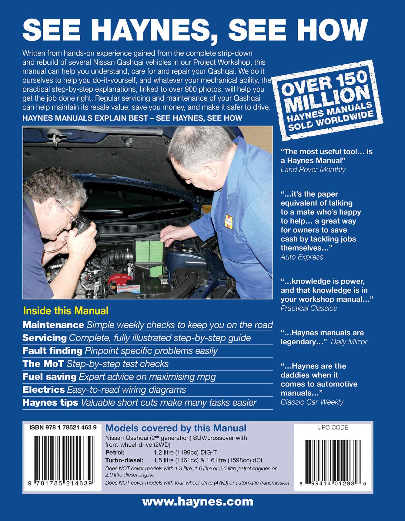 Nissan Qashqai (Feb 2014-2020) 63 to 69 Haynes Repair Manual - Image 3