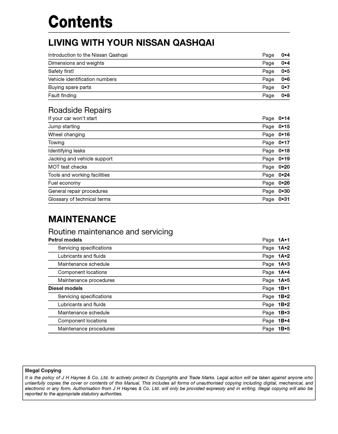 Nissan Qashqai (Feb 2014-2020) 63 to 69 Haynes Repair Manual - Image 4