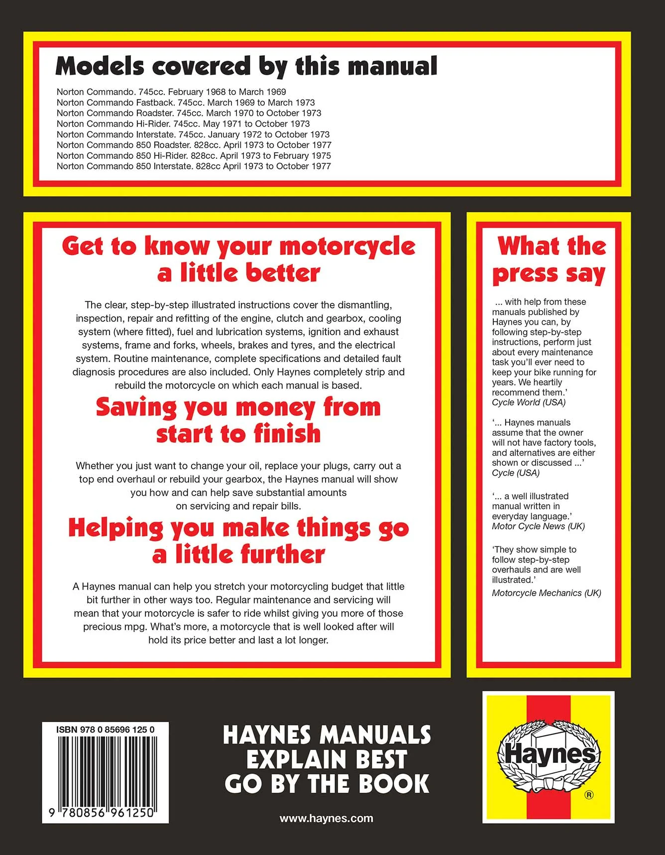Norton Commando (1968-1977) Haynes Repair Manual - Image 2