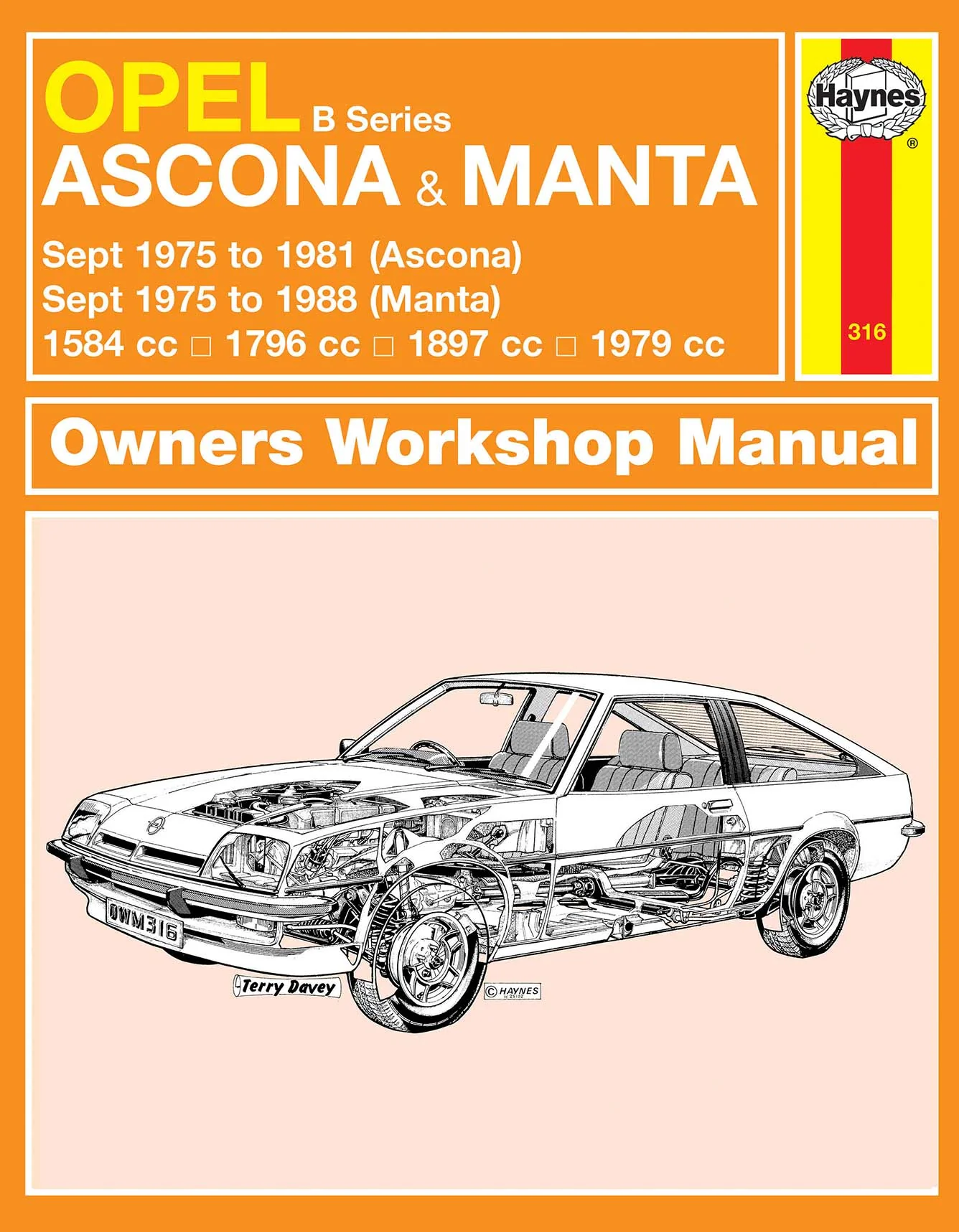 Opel Ascona & Manta (B Series) (Sept 1975-1988) Haynes Repair Manual