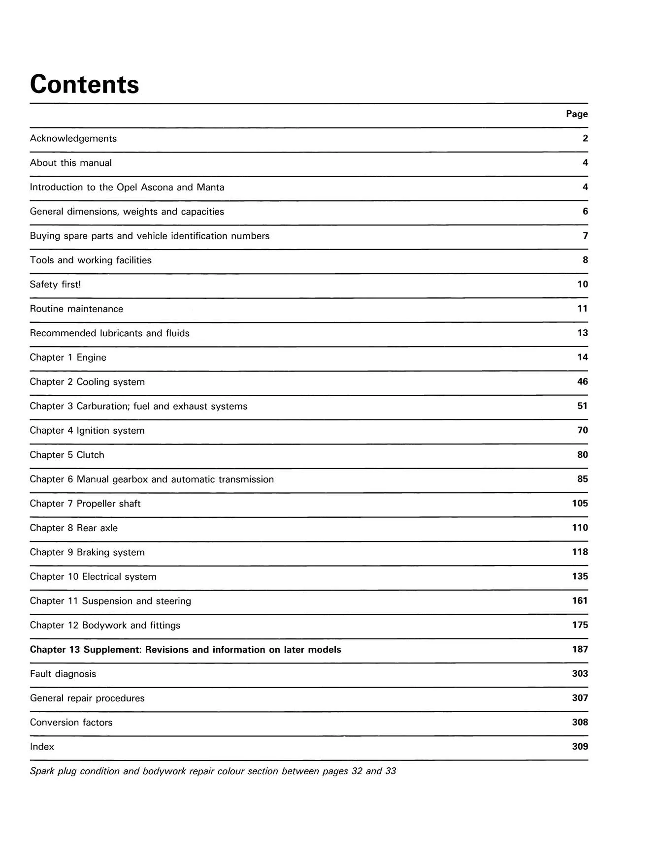 Opel Ascona & Manta (B Series) (Sept 1975-1988) Haynes Repair Manual - Image 3