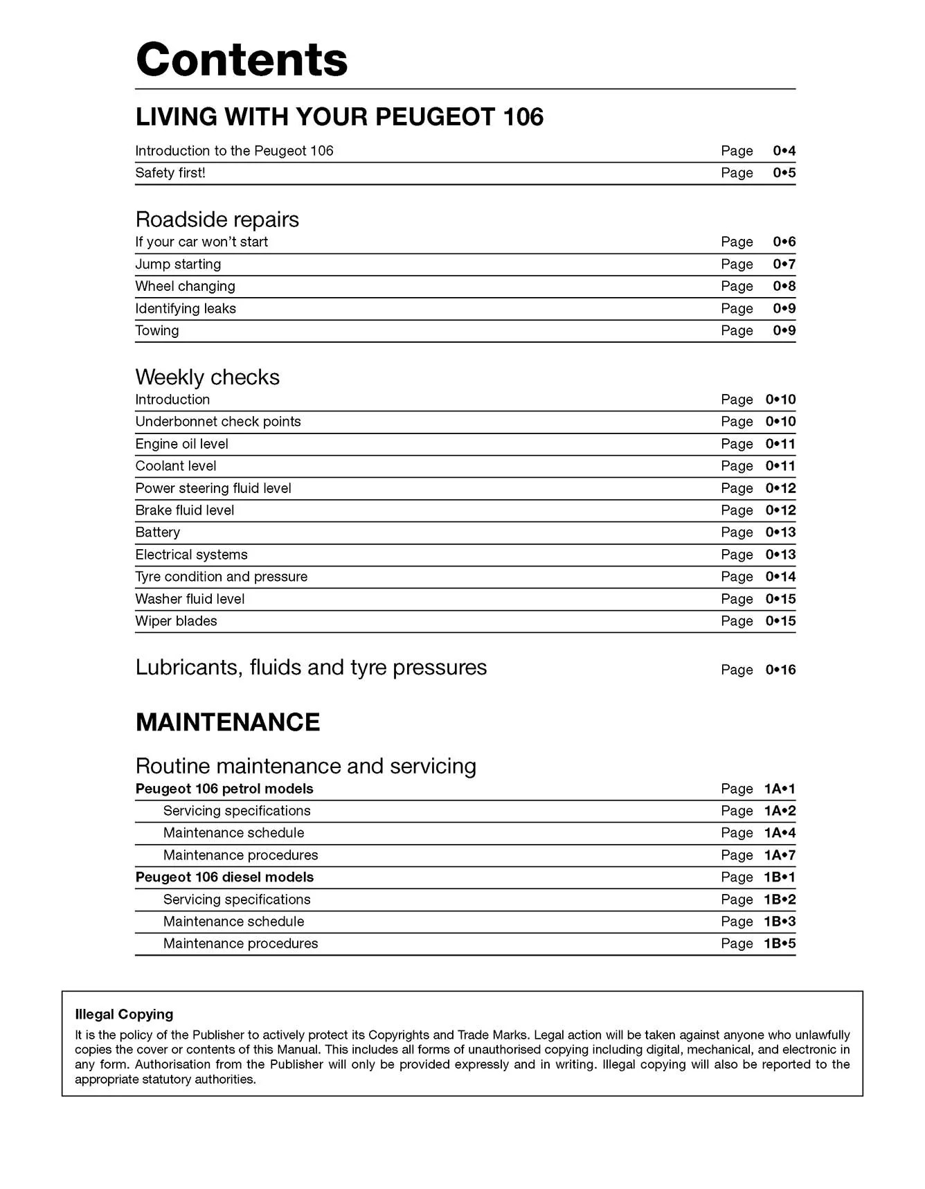 Peugeot 106 Petrol & Diesel (1991-2004) Haynes Repair Manual - Image 4