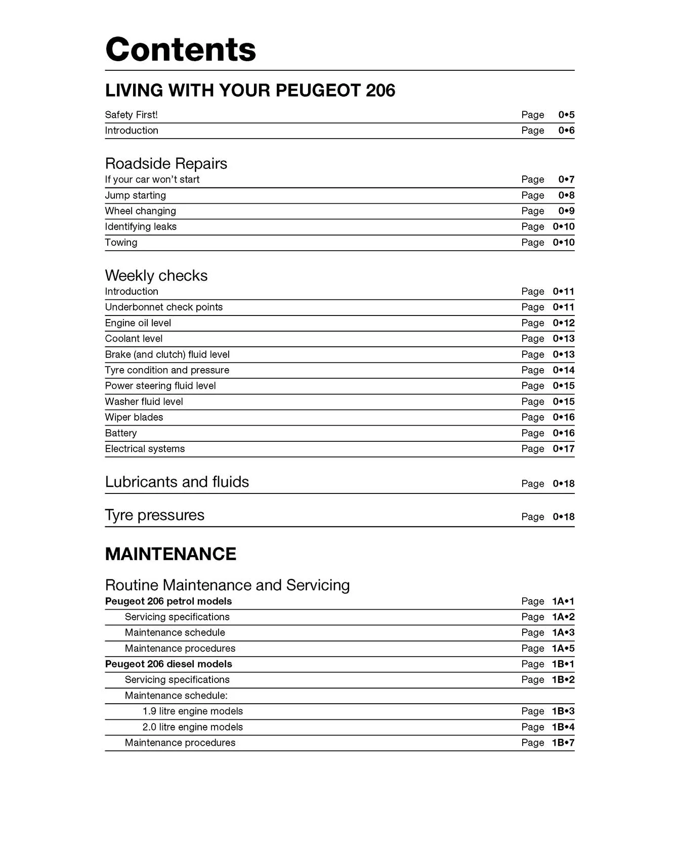 Peugeot 206 Petrol & Diesel (1998-2001) Haynes Repair Manual - Image 4