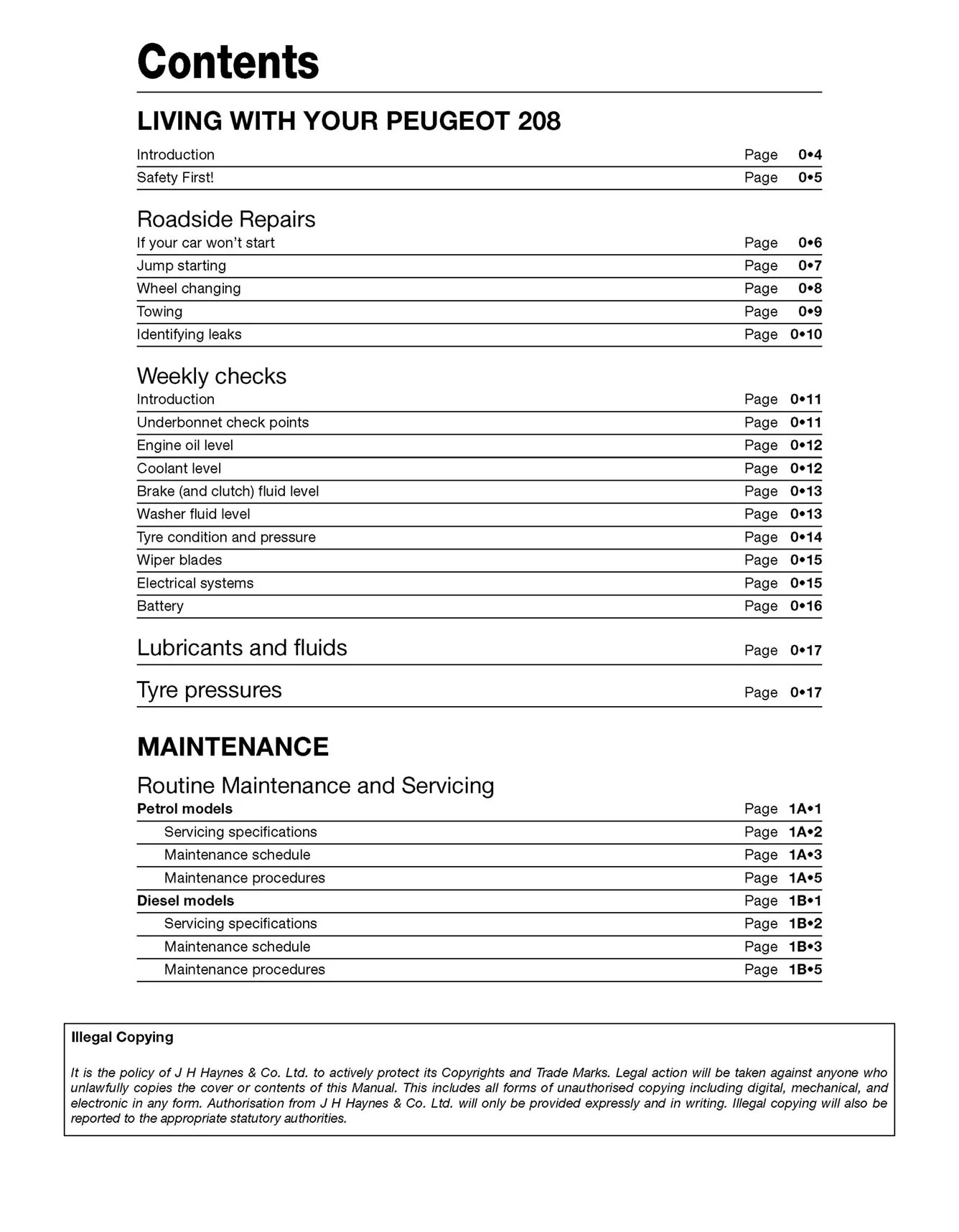 Peugeot 208 Petrol & Diesel (2012-2019) 12 to 69 reg Haynes Repair Manual - Image 4