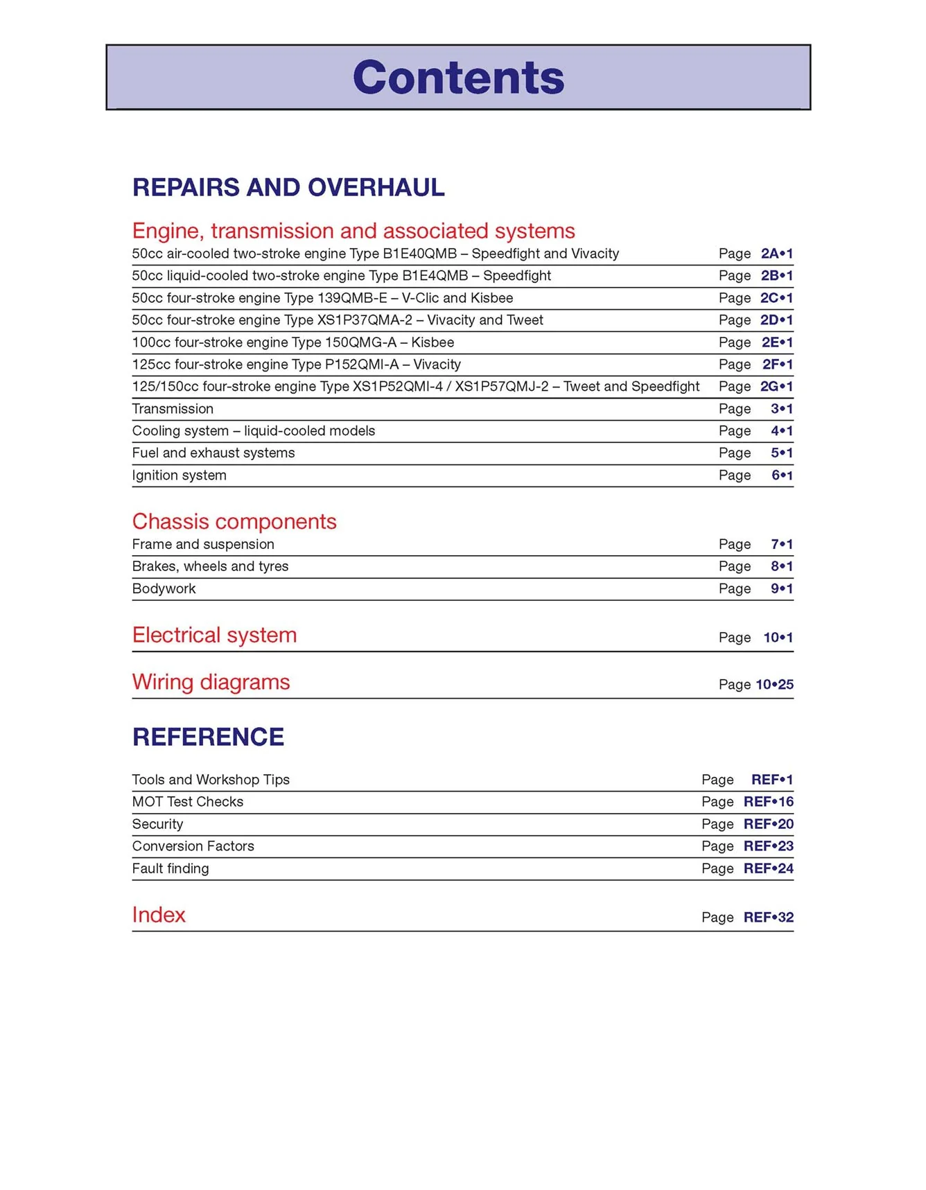 Peugeot V-Clic, Speedfight 3, Vivacity 3, Kisbee & Tweet (2008-2014) Haynes Repair Manual - Image 5