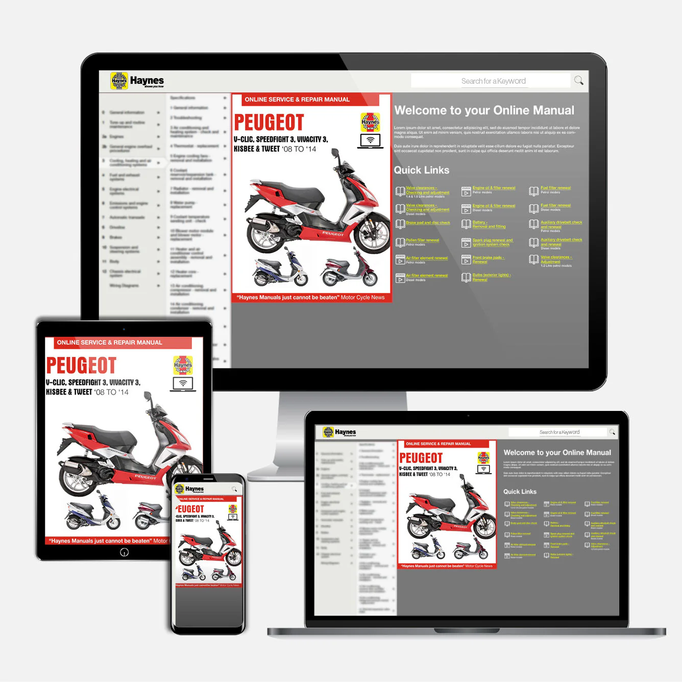 Peugeot V-Clic, Speedfight 3, Vivacity 3, Kisbee & Tweet (2008-2014) Haynes Repair Manual - Image 9