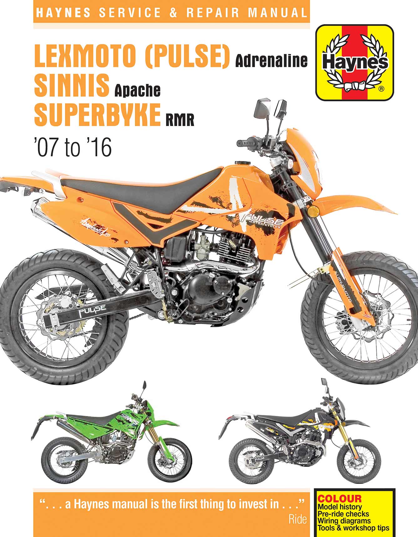 Pulse Adrenaline, Sinnis Apache, Superbyke RMR (2007-2014) Haynes Repair Manual - Image 2