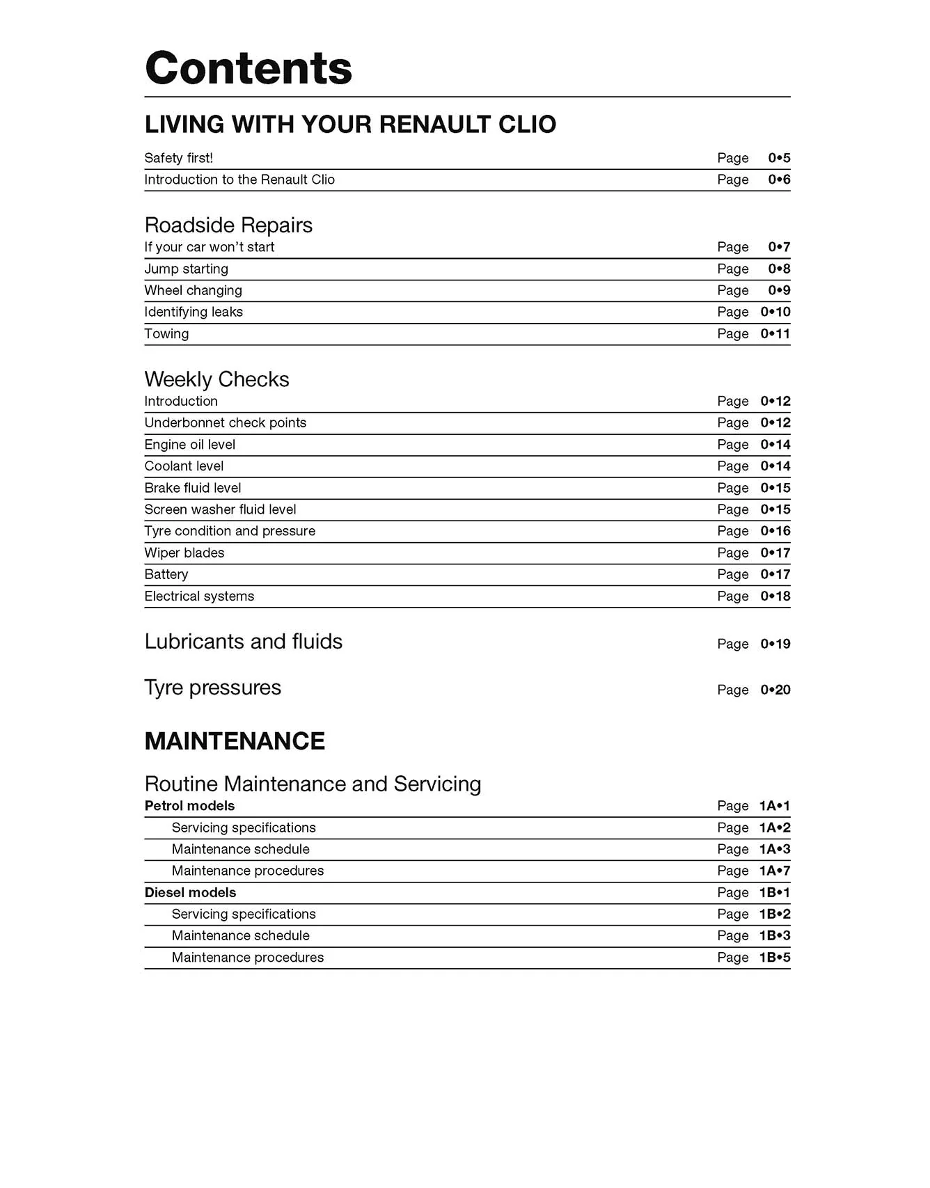Renault Clio Petrol & Diesel (May 1998-May 2001) Haynes Repair Manual - Image 4