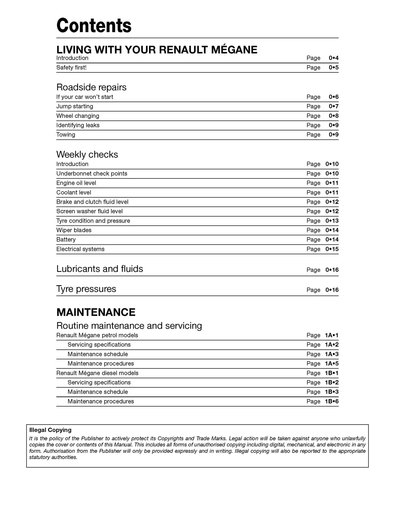 Renault Megane (2008-2014) Haynes Repair Manual - Image 4