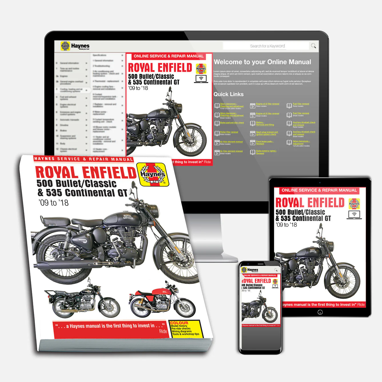 Royal Enfield 500 Bullet/Classic & 535 Continental GT (2009-2018) Haynes Repair Manual