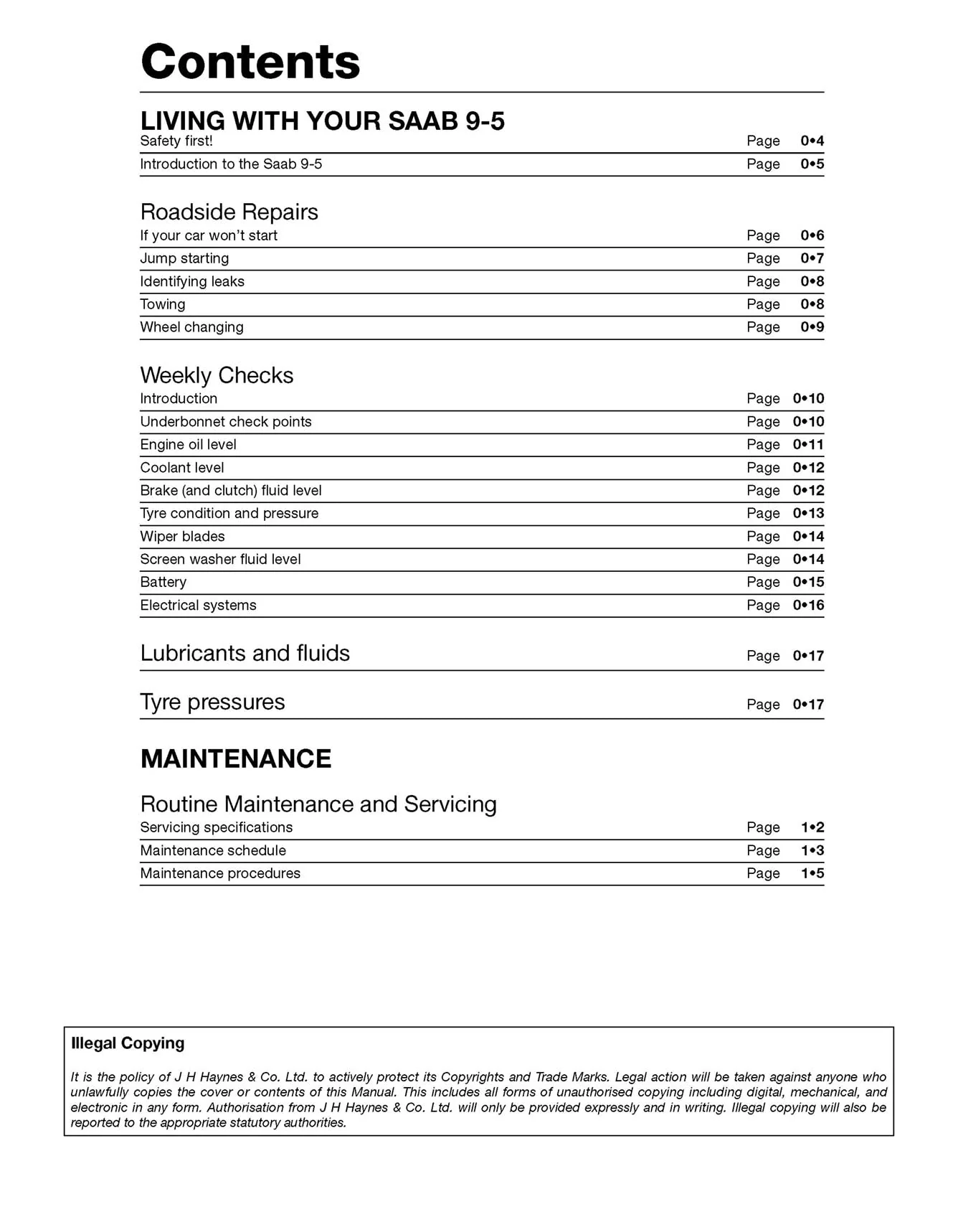 Saab 9-5 Petrol (1997-2005) Haynes Repair Manual - Image 3
