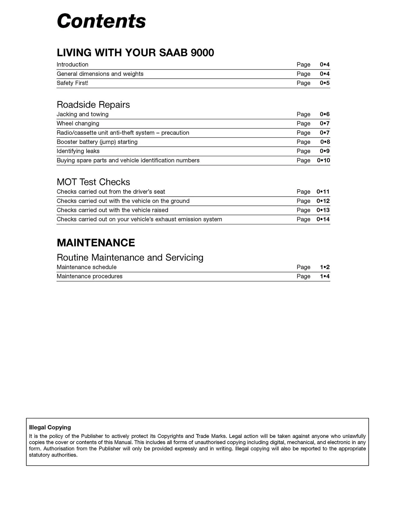 Saab 9000 (4-cyl) (1985-1998) Haynes Repair Manual - Image 3
