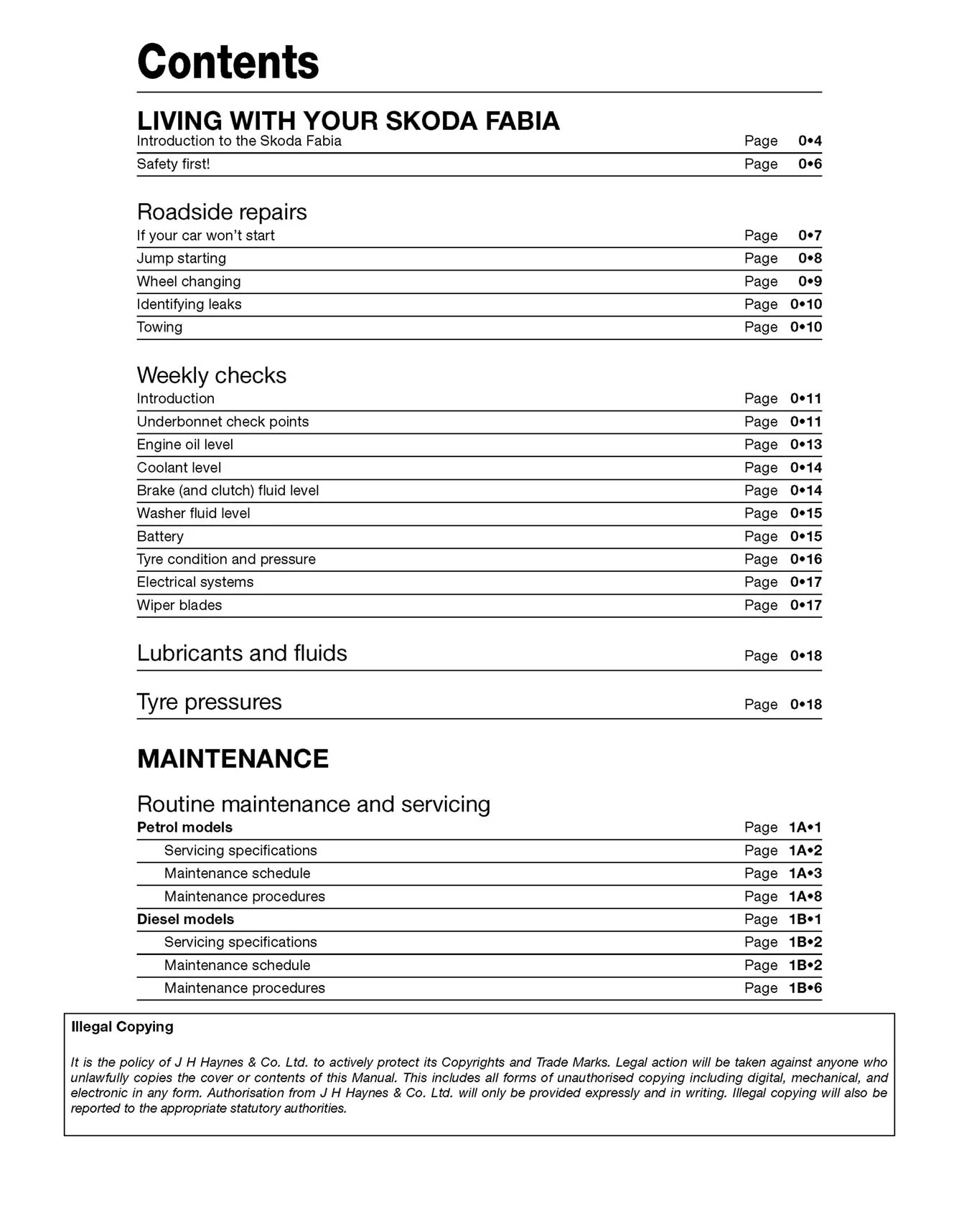 Skoda Fabia Petrol & Diesel (2000-2006) Haynes Repair Manual - Image 4