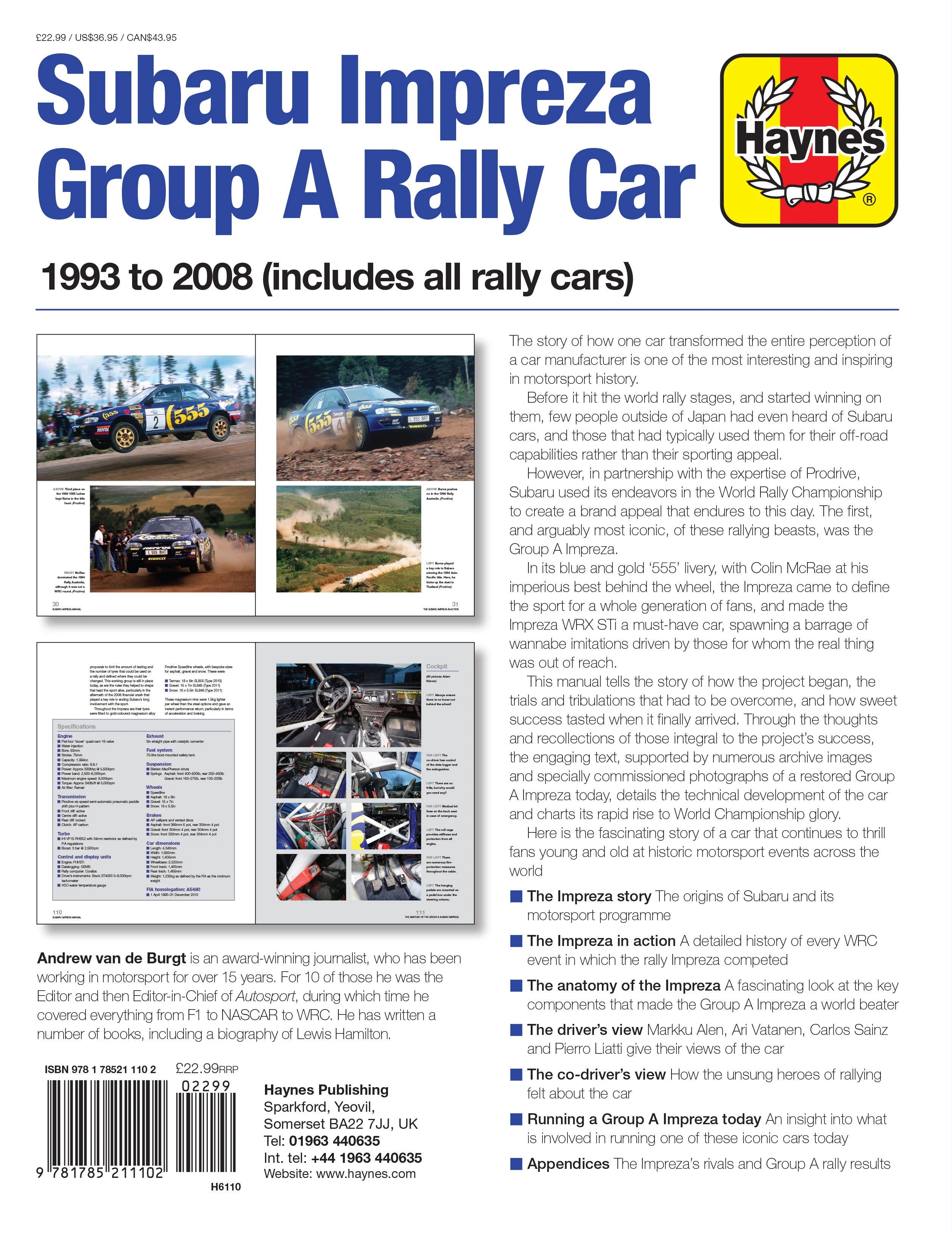 Subaru Impreza Group A Rally - Workshop Manual - Image 2
