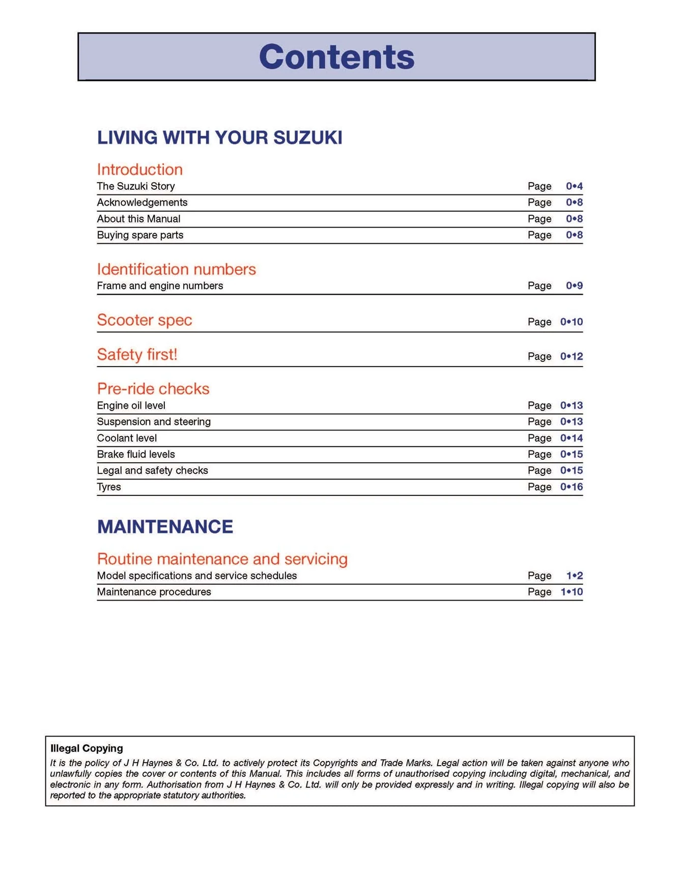 Suzuki Burgman 250 & 400 (1998-2015) Haynes Repair Manual - Image 4