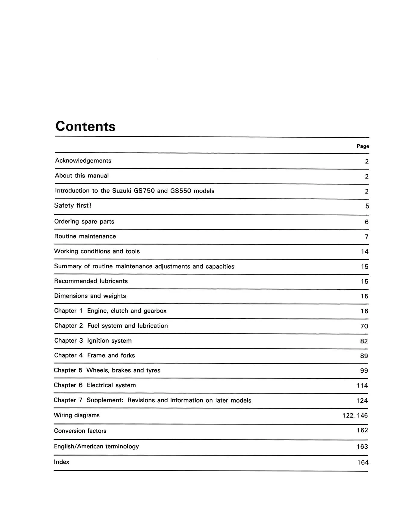 Suzuki GS550 (1977-1982) & GS750 Fours (1976-1979) Haynes Repair Manual - Image 3