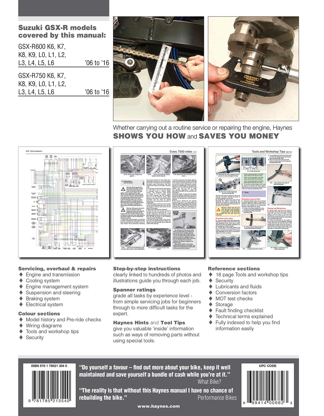 Suzuki GSX-R600 & 750 (2006-2016) Haynes Repair Manual - Image 3