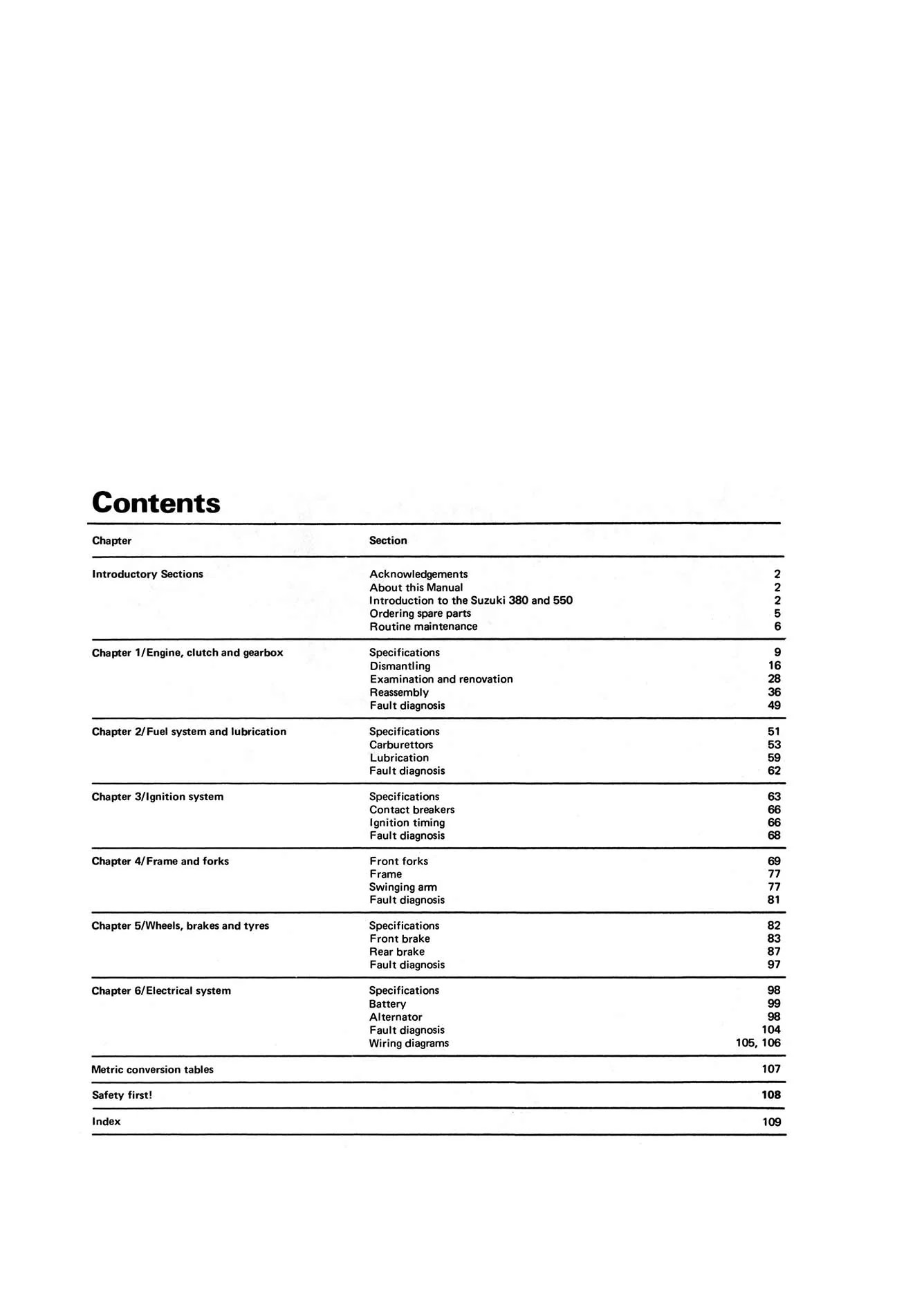 Suzuki GT380 & GT550 (1972-1975) Haynes Repair Manual - Image 3